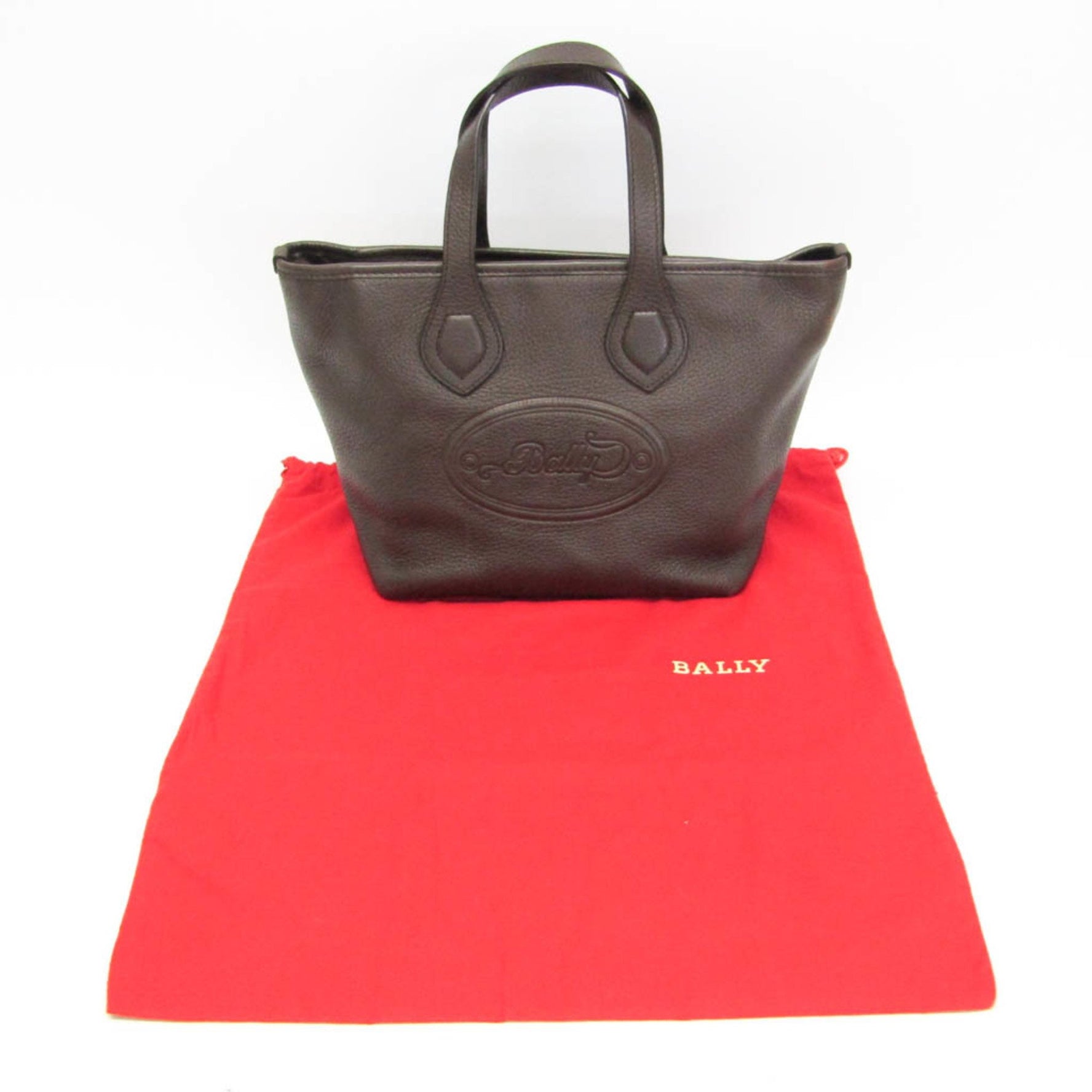 Bally BARDEAU-L Leather Handbag Dark Brown