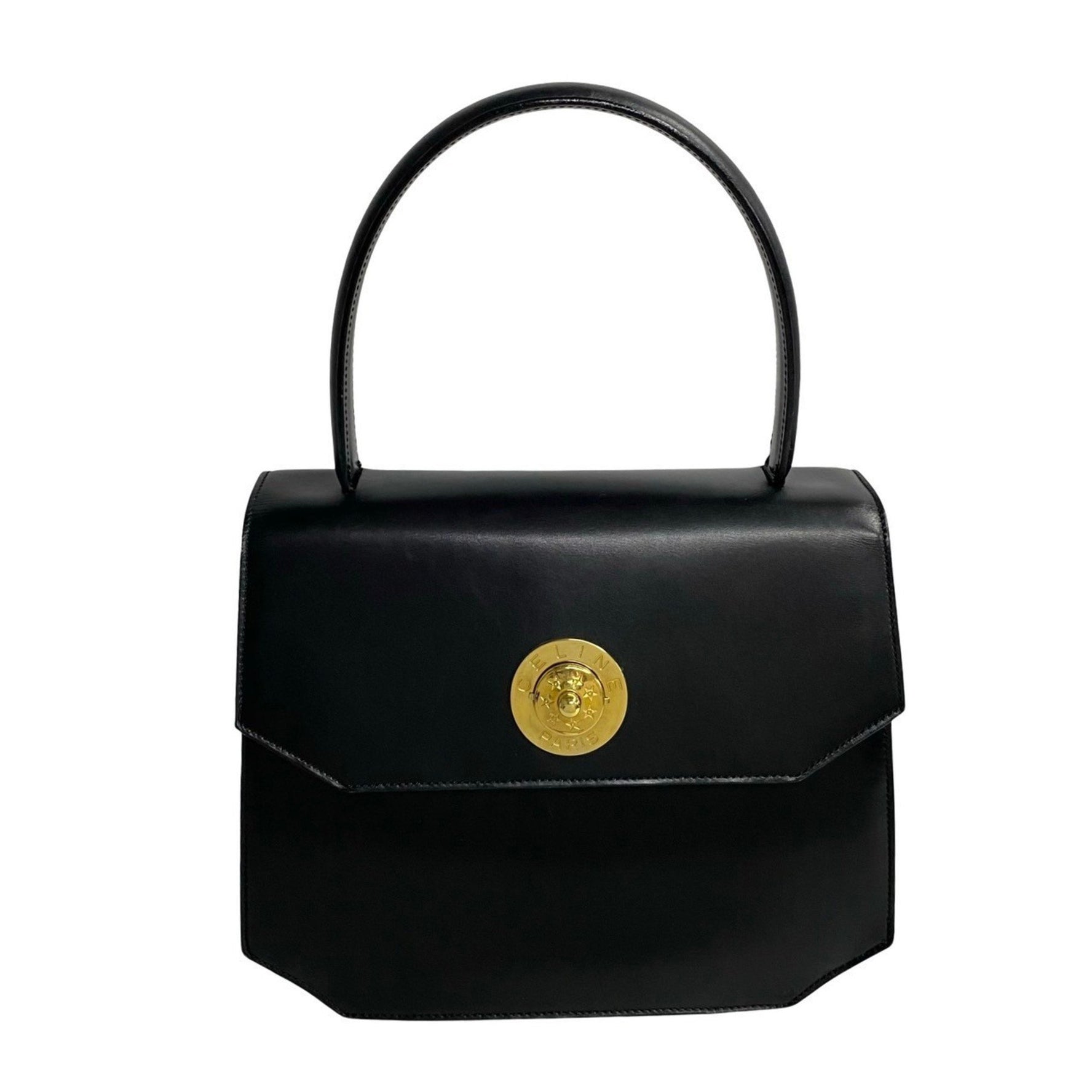 CELINE Star Ball Circle Hardware Calf Leather Handbag Mini Tote Bag