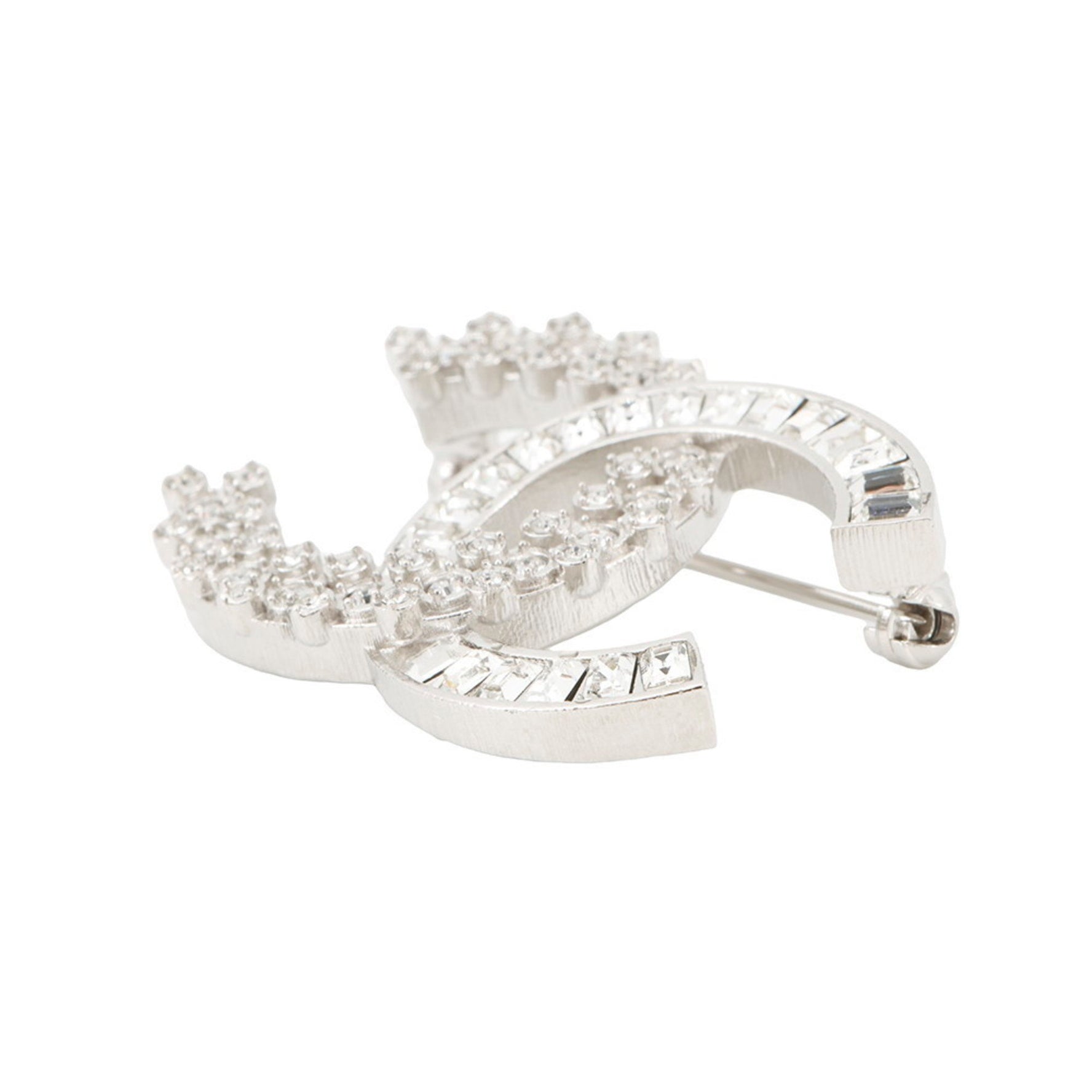 CHANEL Brooch Coco Mark Rhinestone