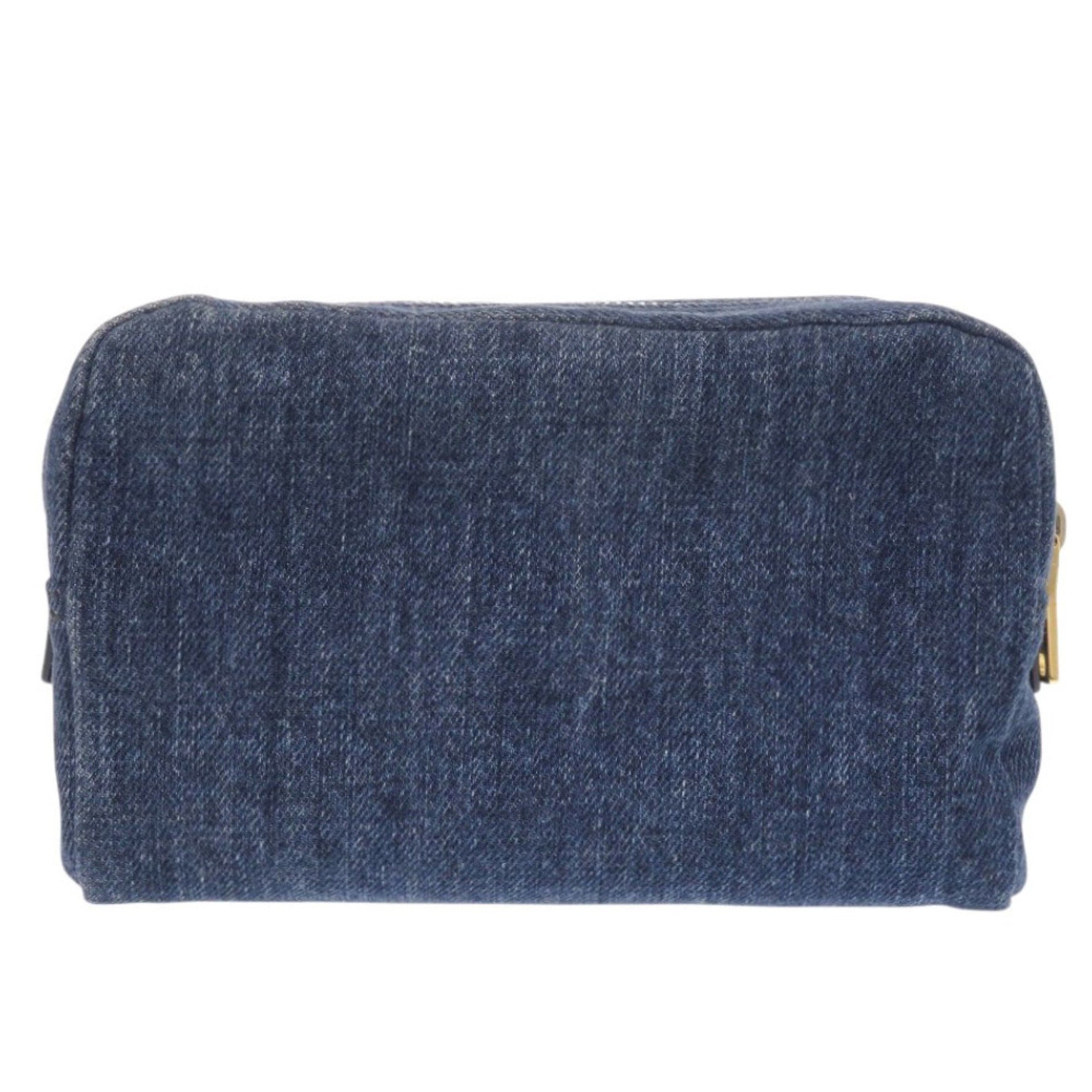 Prada Denim Pouch Cotton Cosmetic 1041