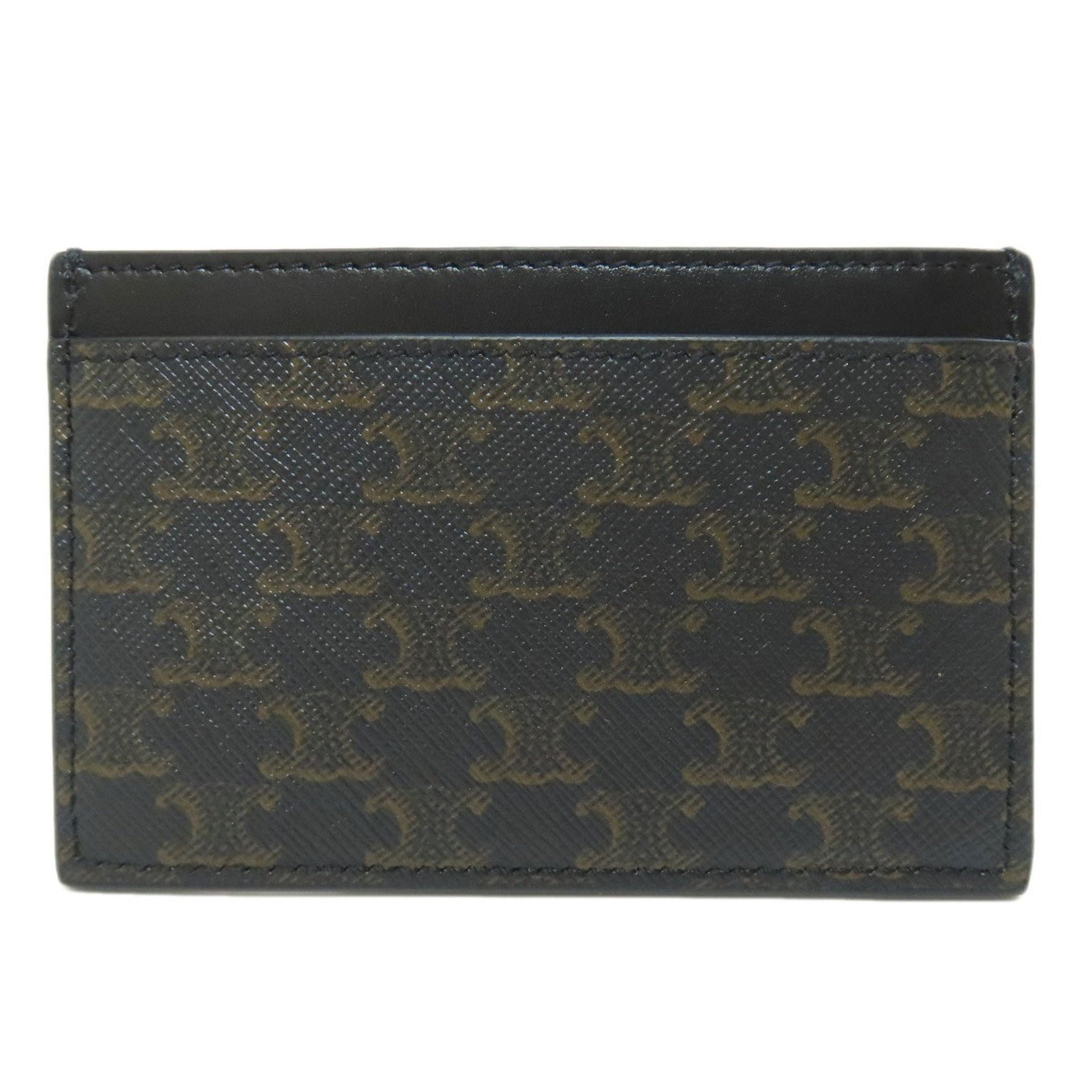 CELINE Triomphe Business Card Holder/Card Case Leather