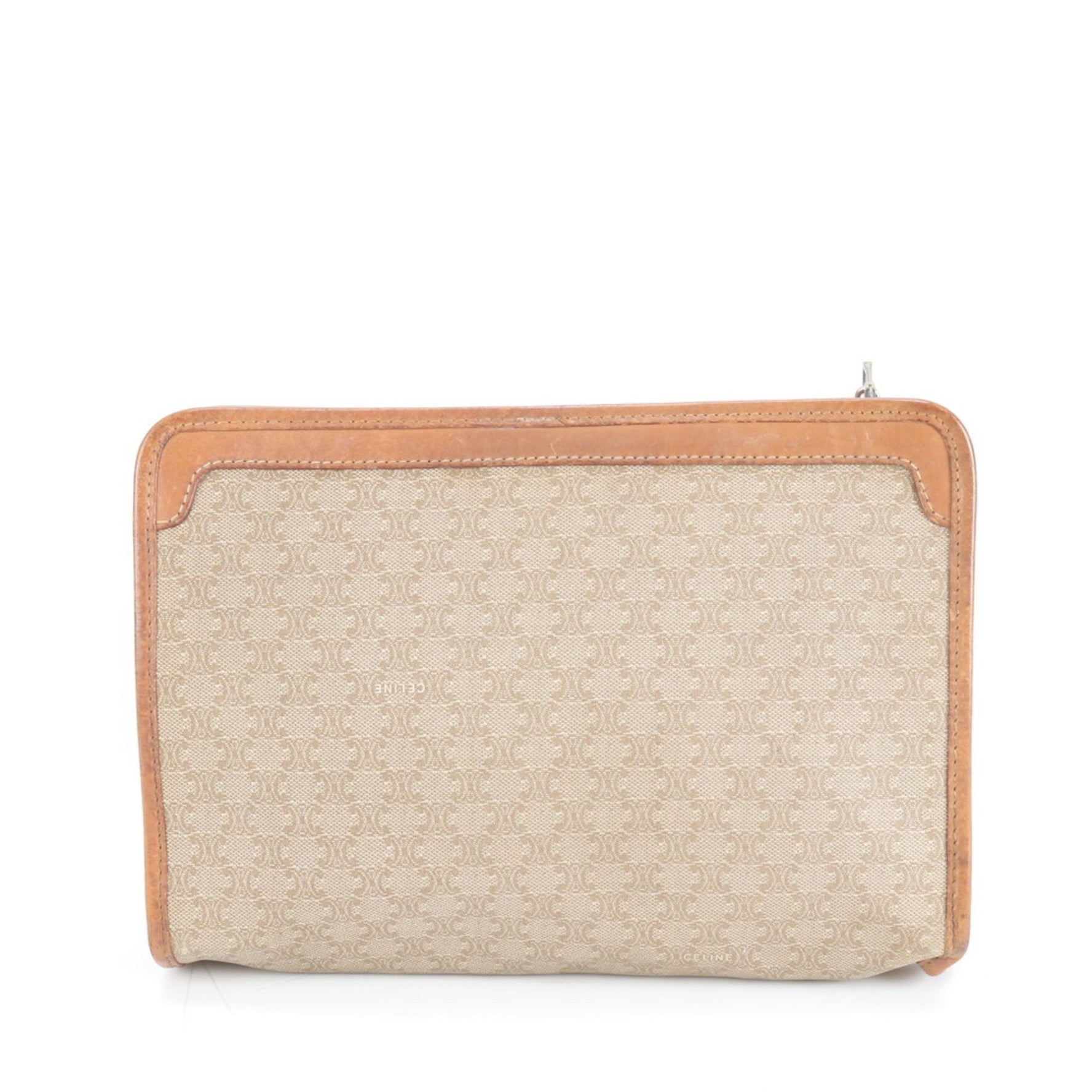 Celine Macadam Leather Second Bag/Clutch/Pouch Triomphe Men's