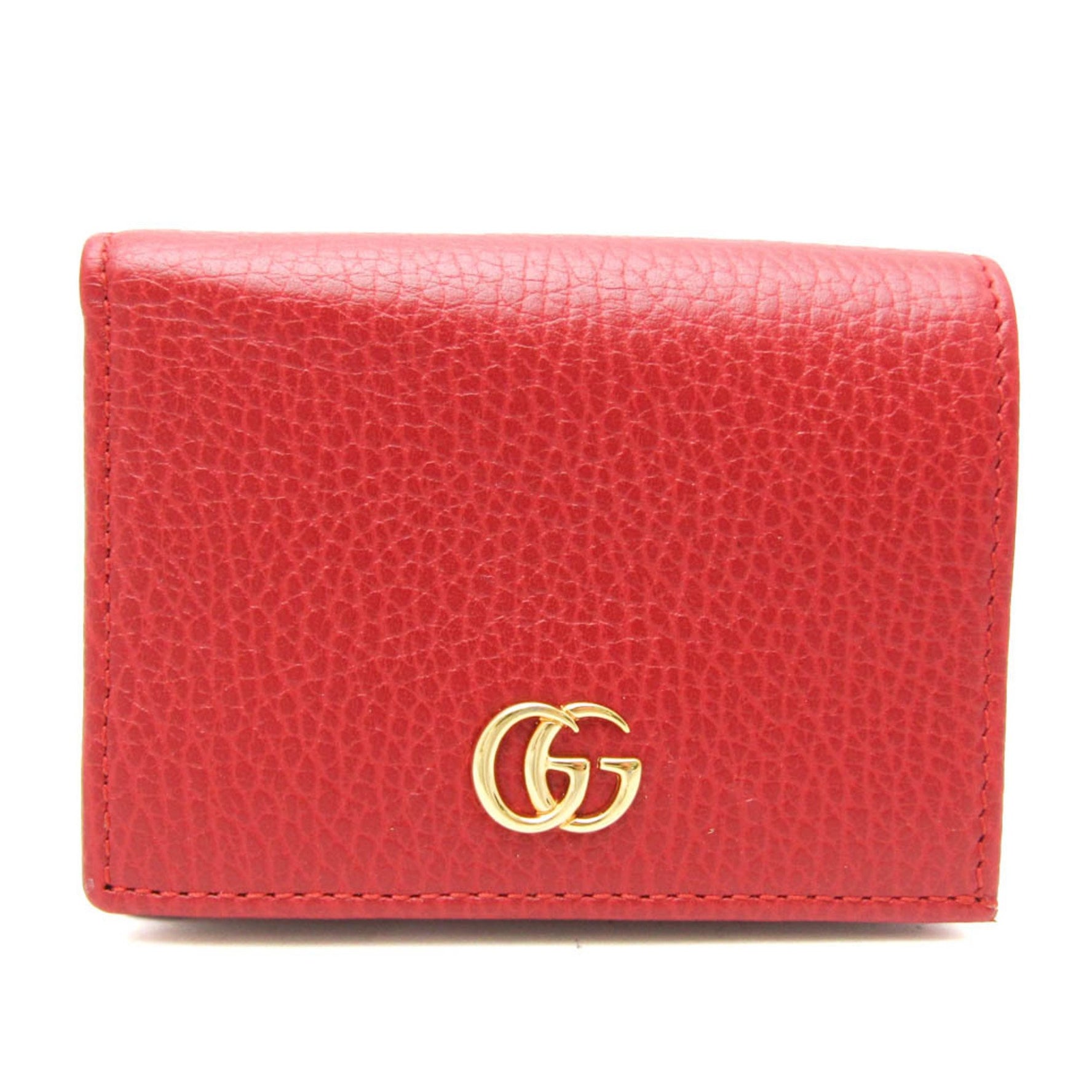 Gucci PETITE MARMONT Leather Wallet (bi-fold) Red Color