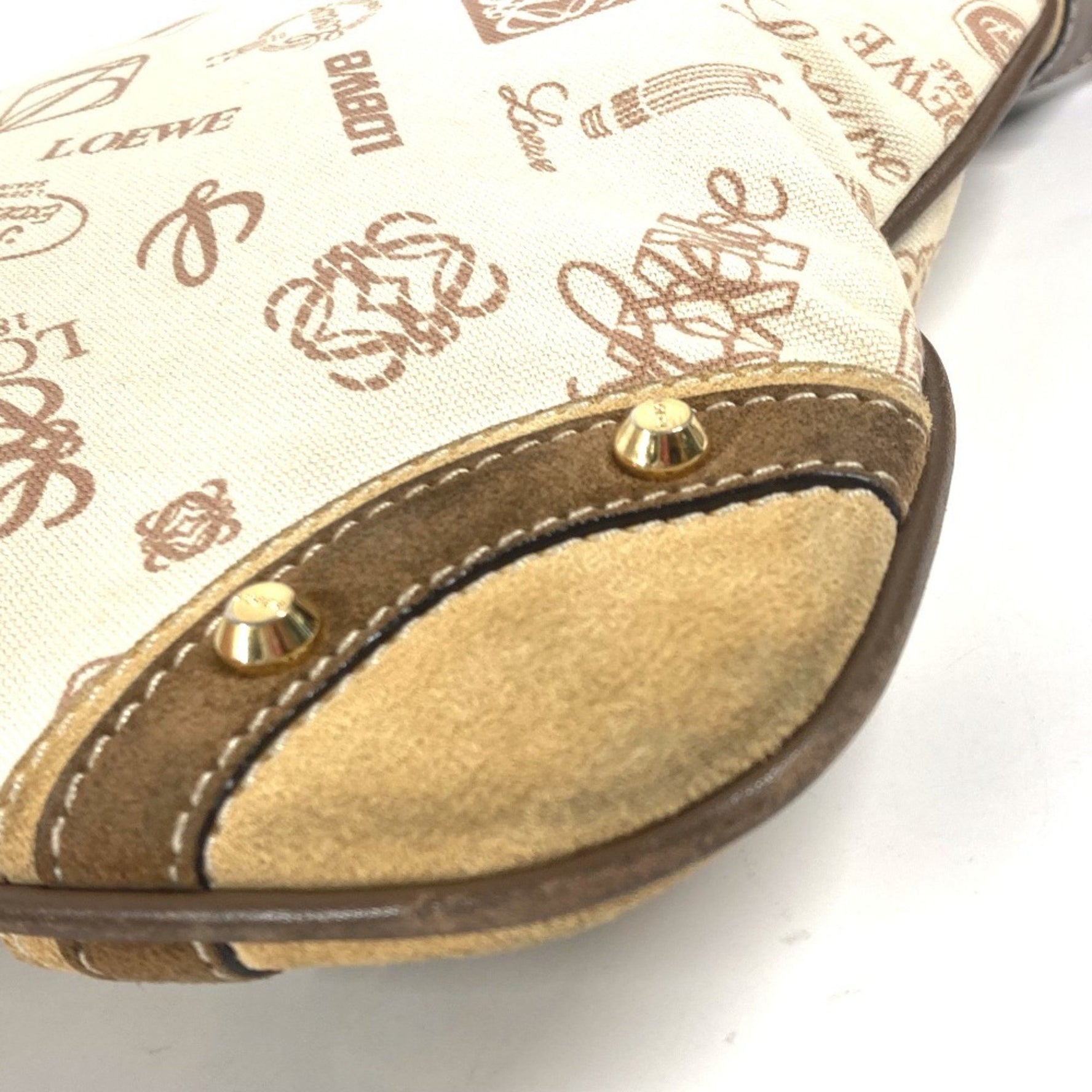 LOEWE Anniversary Shoulder Bag Canvas Leather