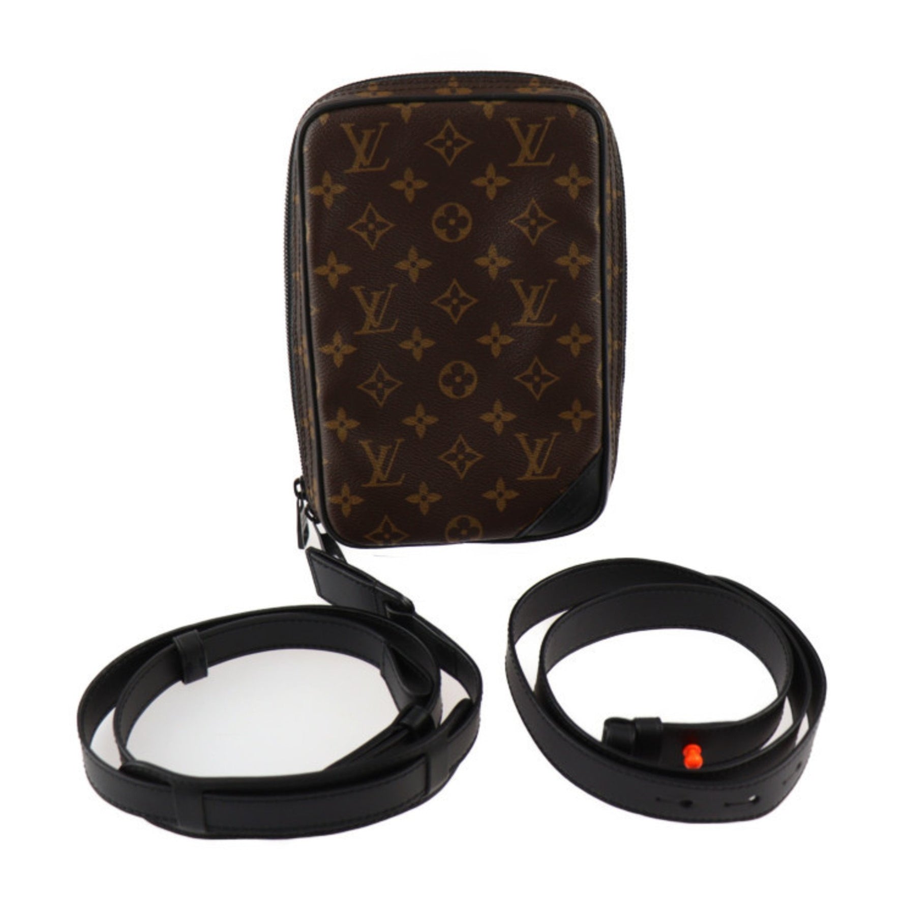 Louis Vuitton Solar Ray Utility Side Bag Shoulder Monogram Canvas Leather Brown Black Body Pouch Vuitton
