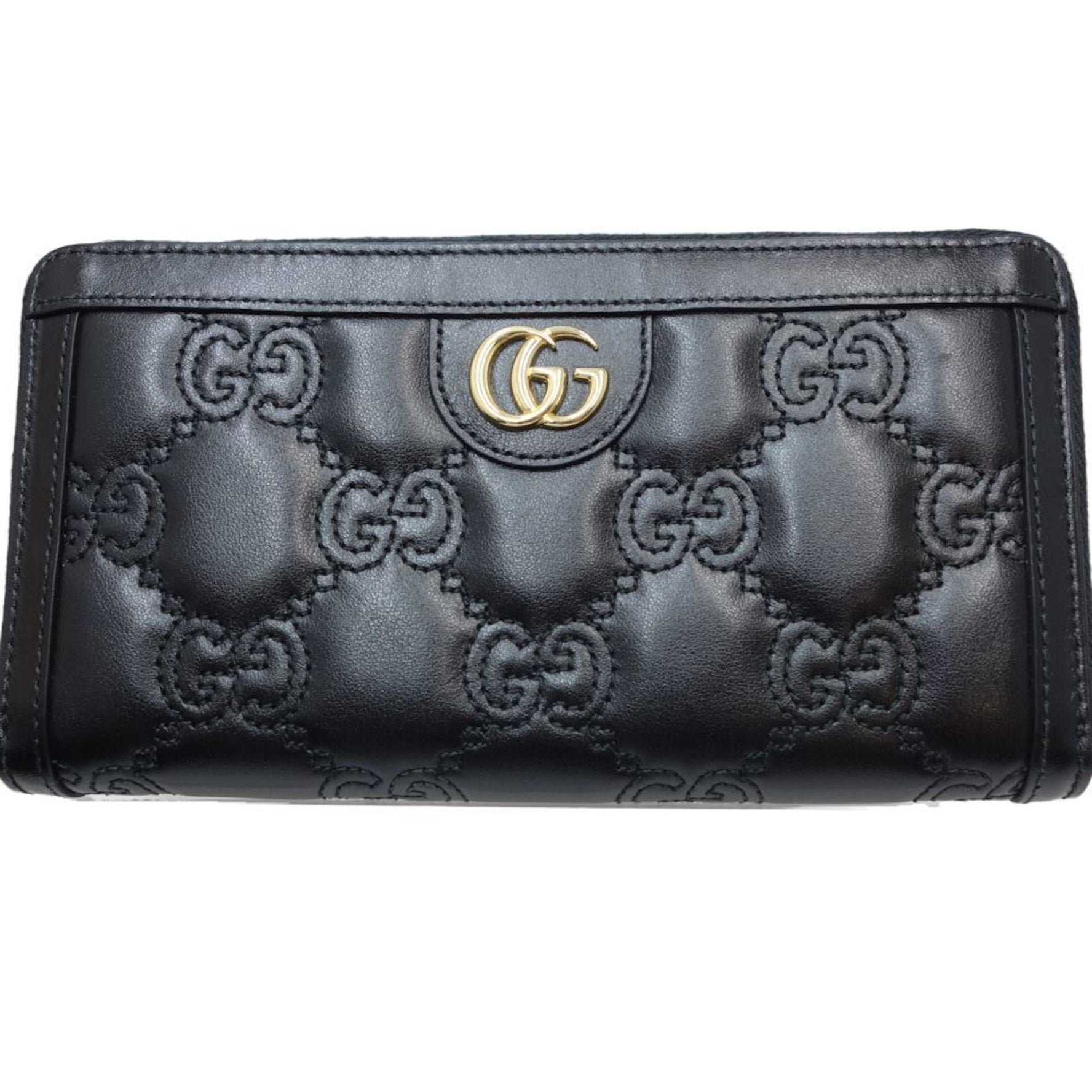 GUCCI Zip Around Wallet GG Matelasse Long Leather