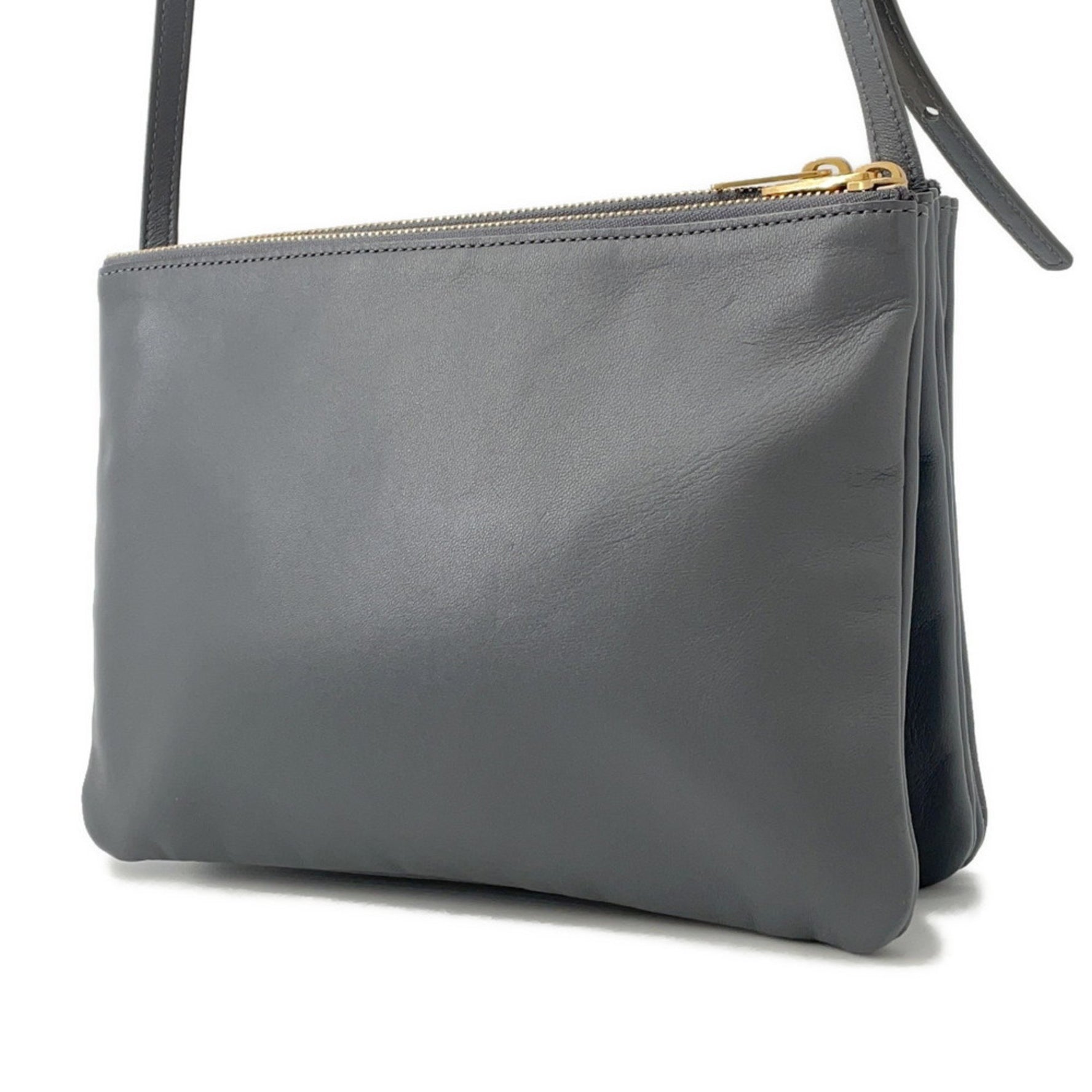 Celine Trio Large Leather Shoulder Bag