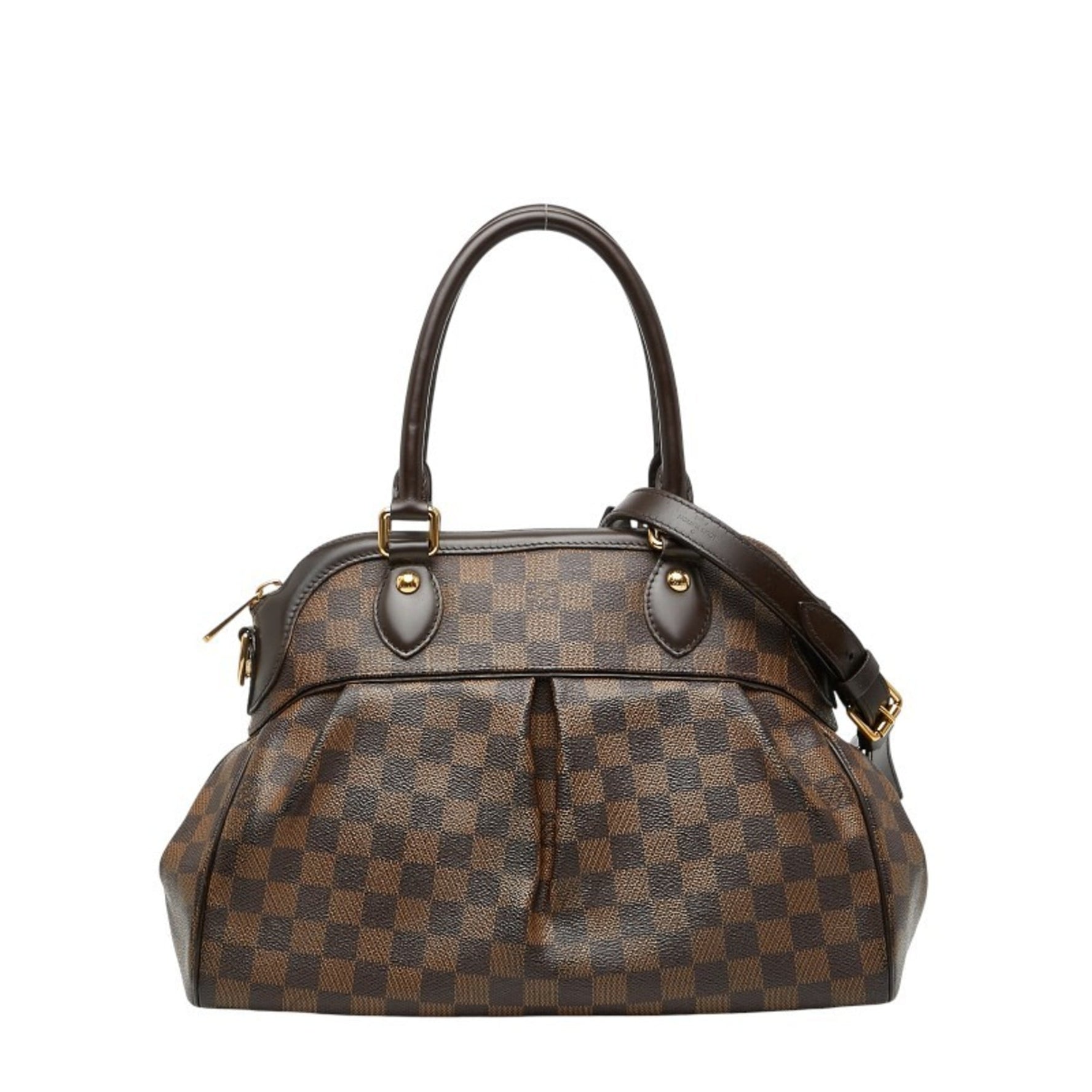Louis Vuitton Damier Trevi PM Handbag/Shoulder Bag, Brown Leather, LOUIS VUITTON