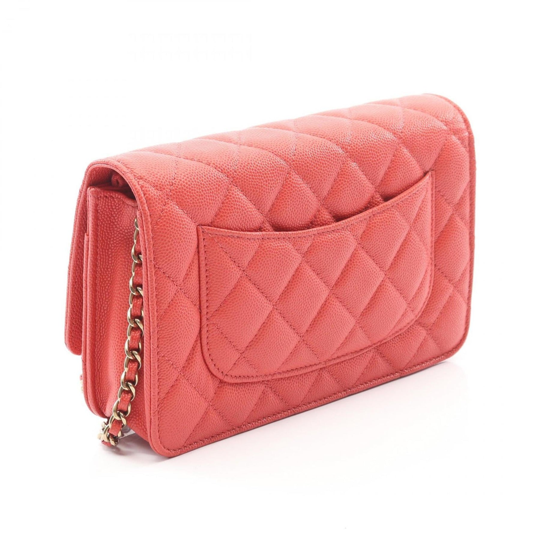 CHANEL Matelasse Shoulder Bag in Grained Calfskin Caviar Leather, Red