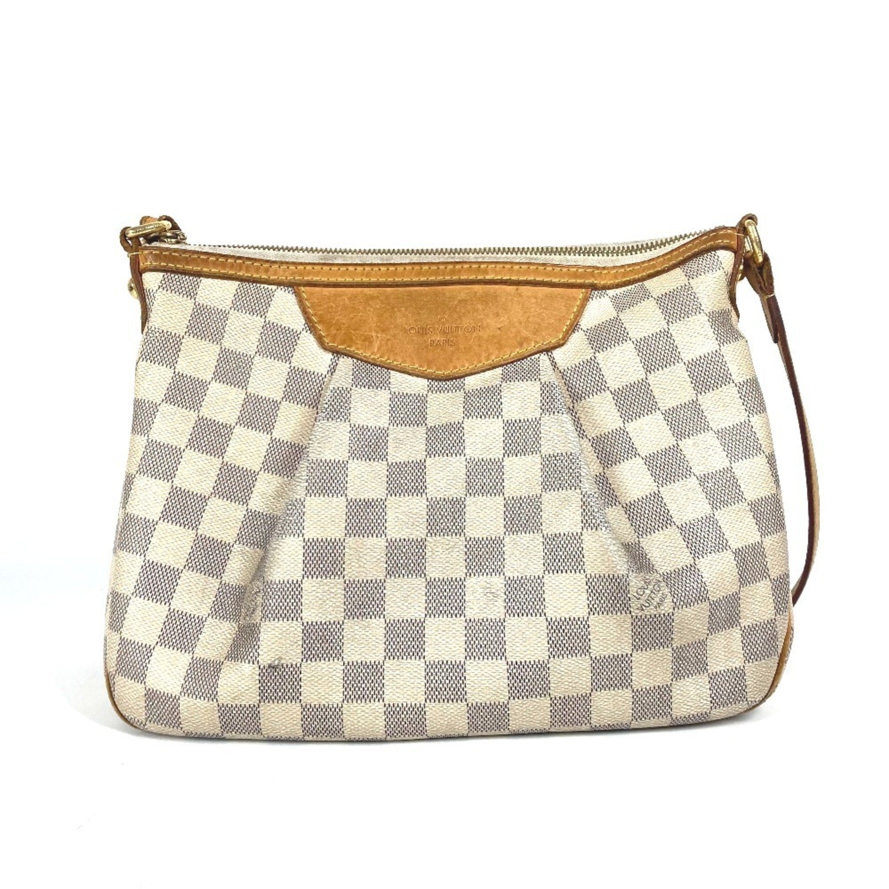 Louis Vuitton Damier Azur Siracusa PM Bag, Crossbody Shoulder Canvas