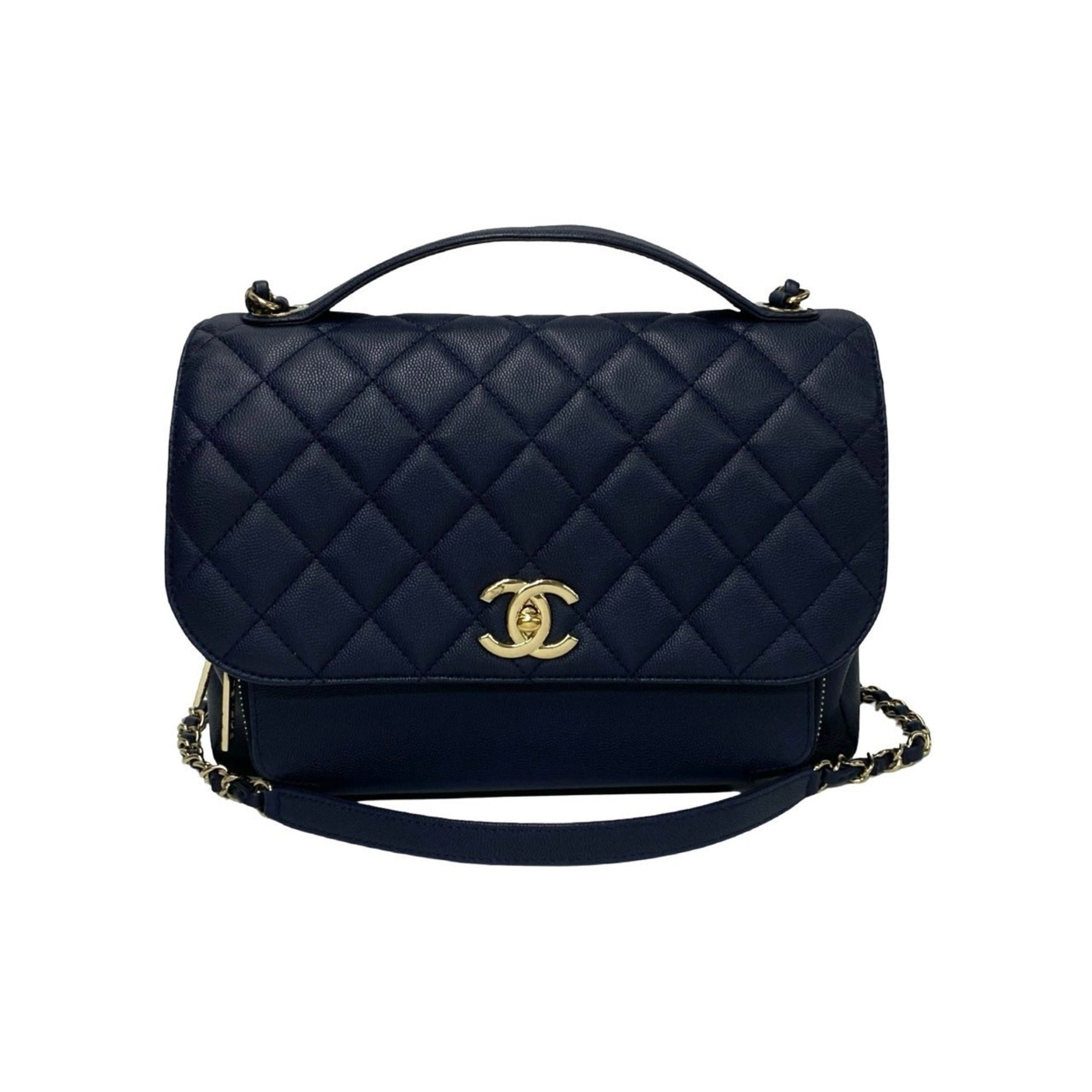 CHANEL Business Affinity Matelasse Caviar Skin Shoulder Bag