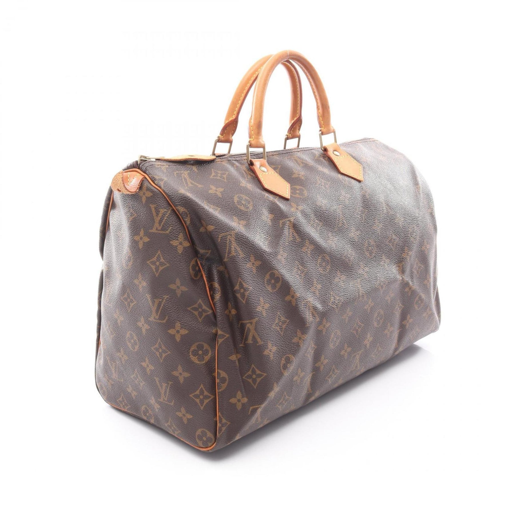 Louis Vuitton Speedy 40 Handbag, Coated Canvas and Leather, Monogram, Brown