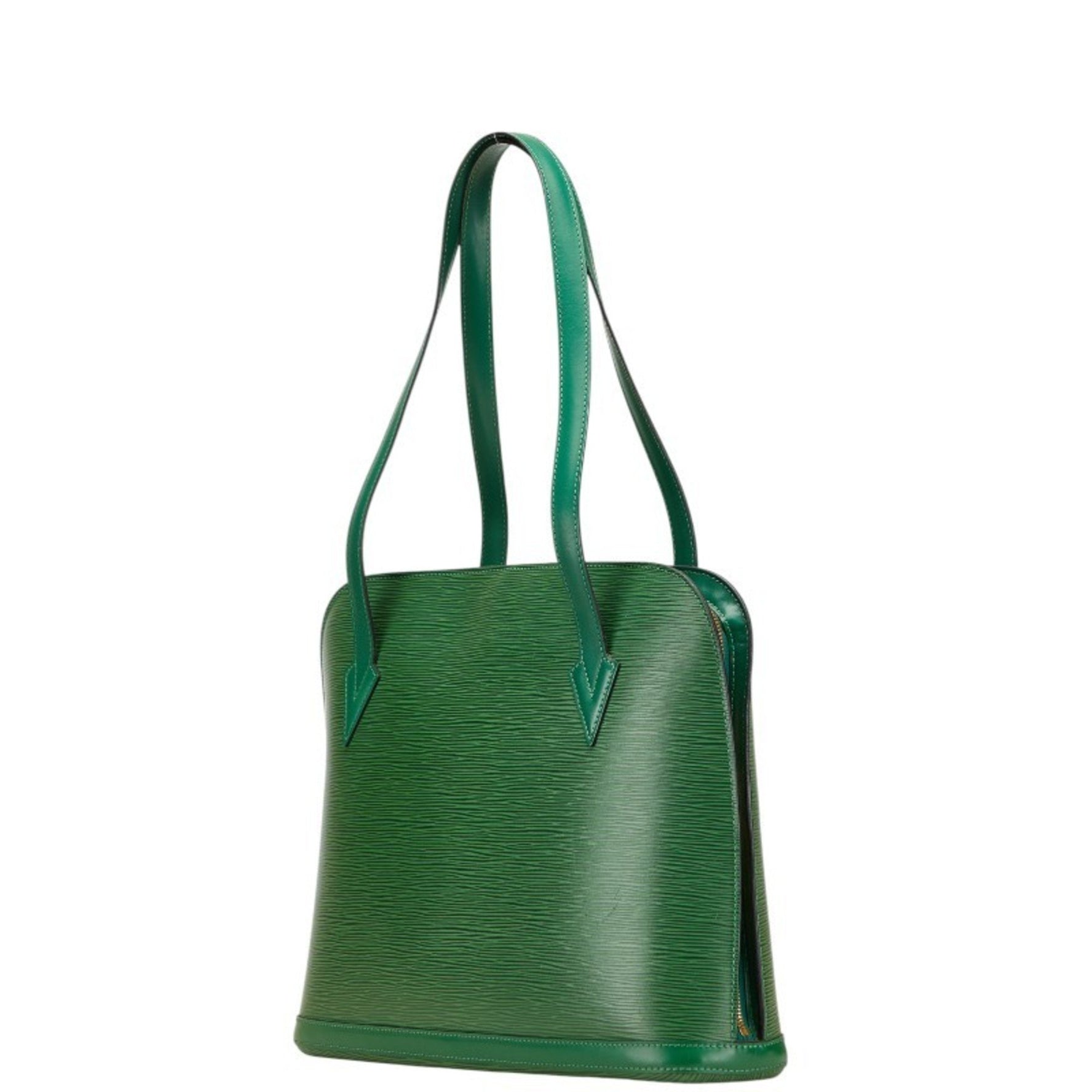 Louis Vuitton Epi Lussac Shoulder Bag/Tote Bag Borneo Green Leather LOUIS VUITTON