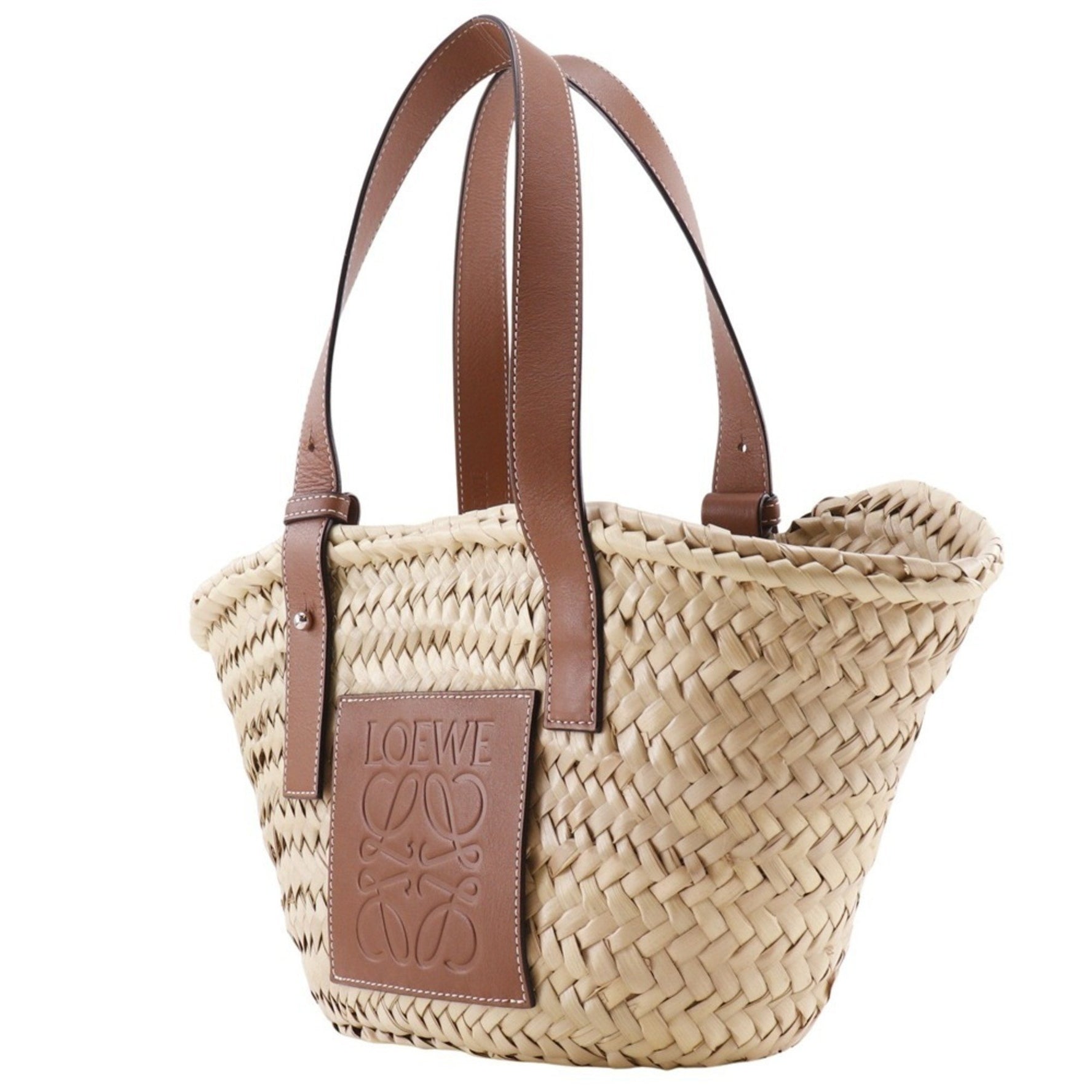 LOEWE Basket Bag, Small, Tote Raffia and Leather