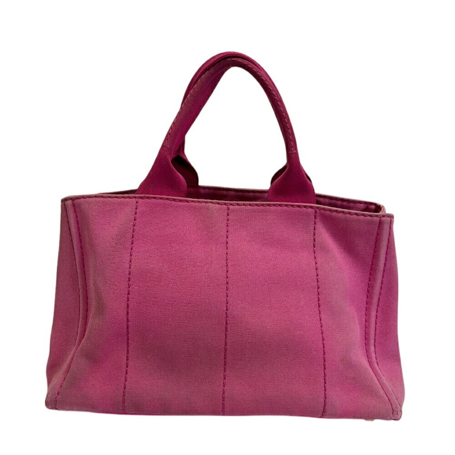 PRADA Canapa Triangle Plate Handbag
