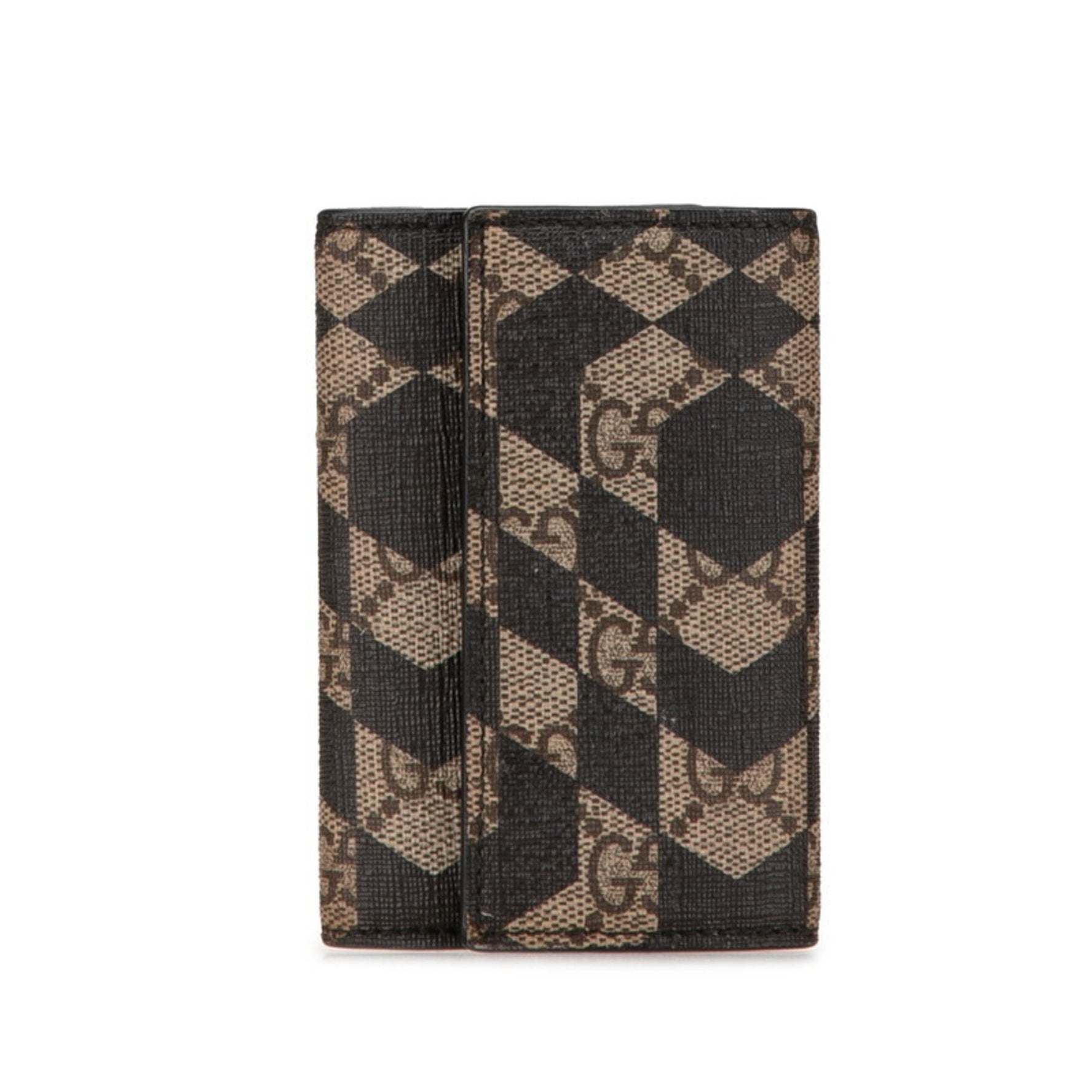 Gucci GG Kaleido Supreme key case Black Beige PVC Leather