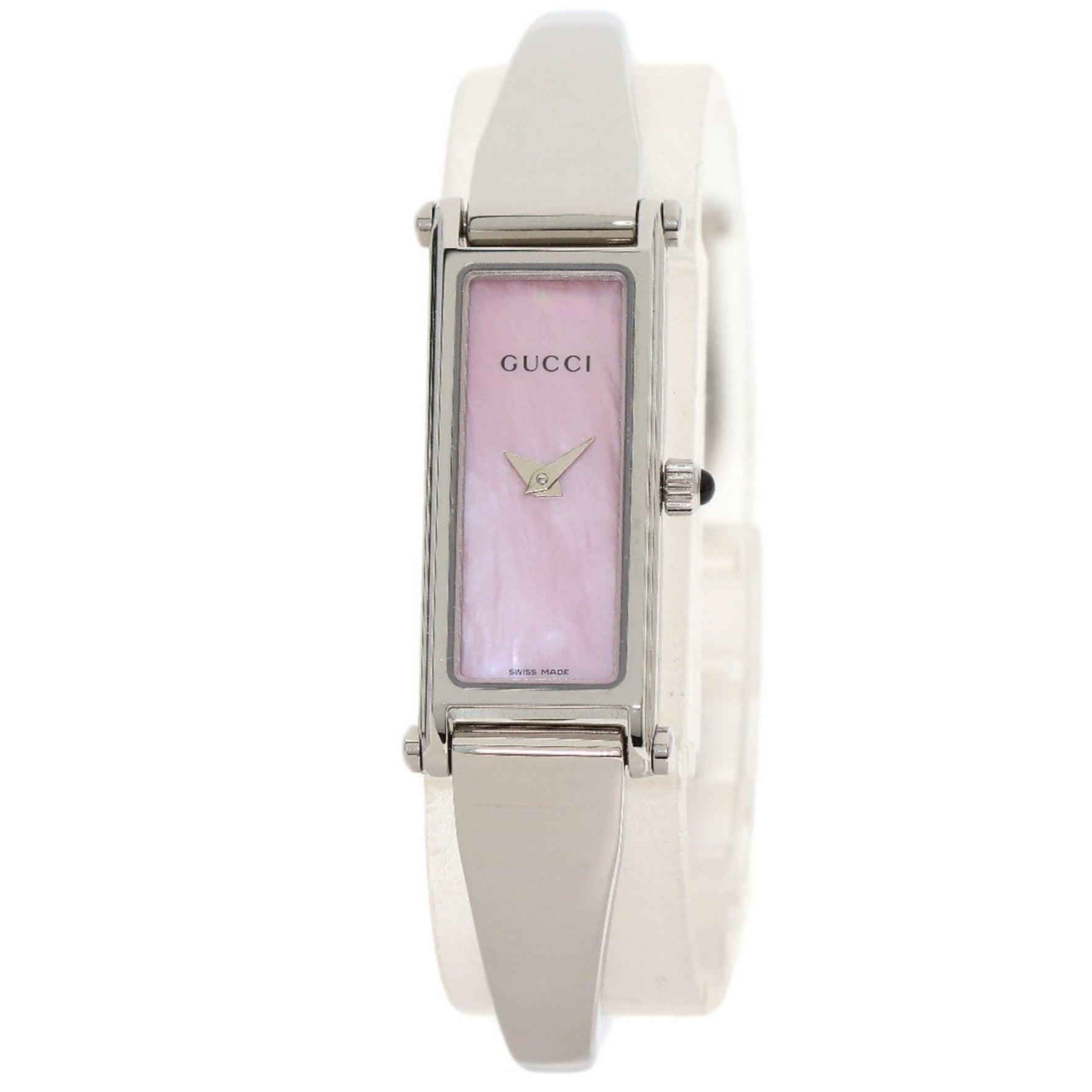 Gucci Square Face Watch Stainless Steel SS Ladies