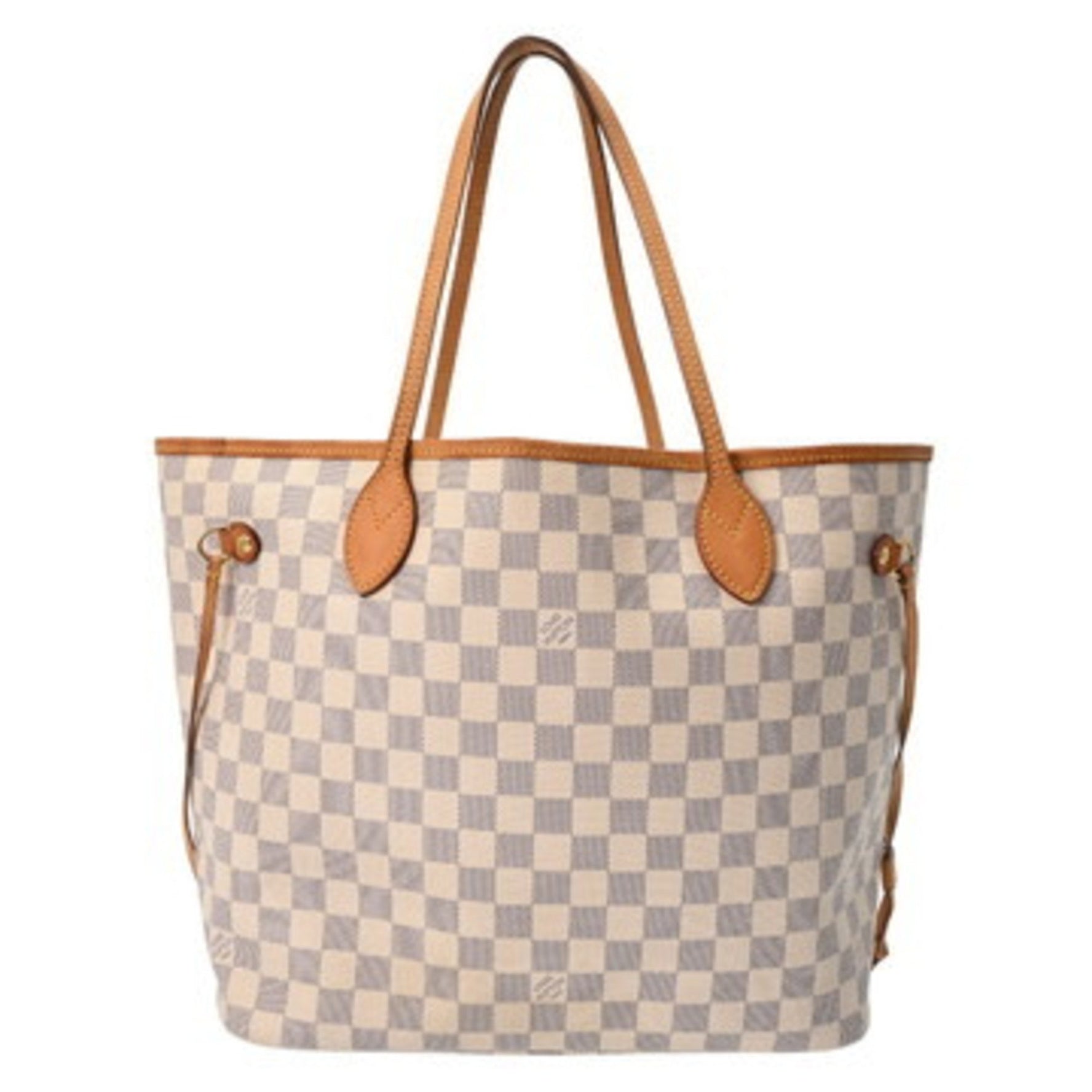 LOUIS VUITTON Damier Azur Neverfull MM Canvas Tote Bag