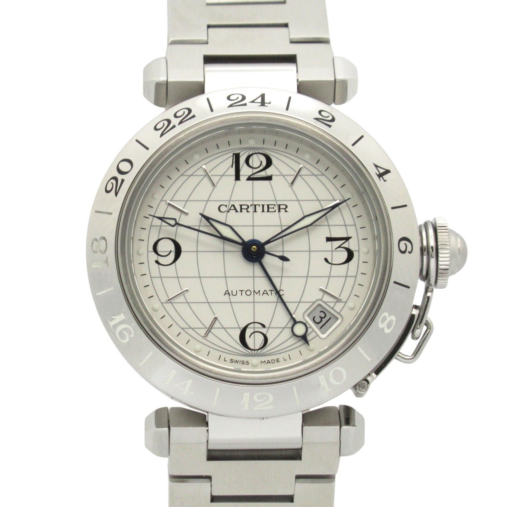 Cartier Pasha C Meridian Watch, Stainless Steel, Boys', Silver, W31078M7