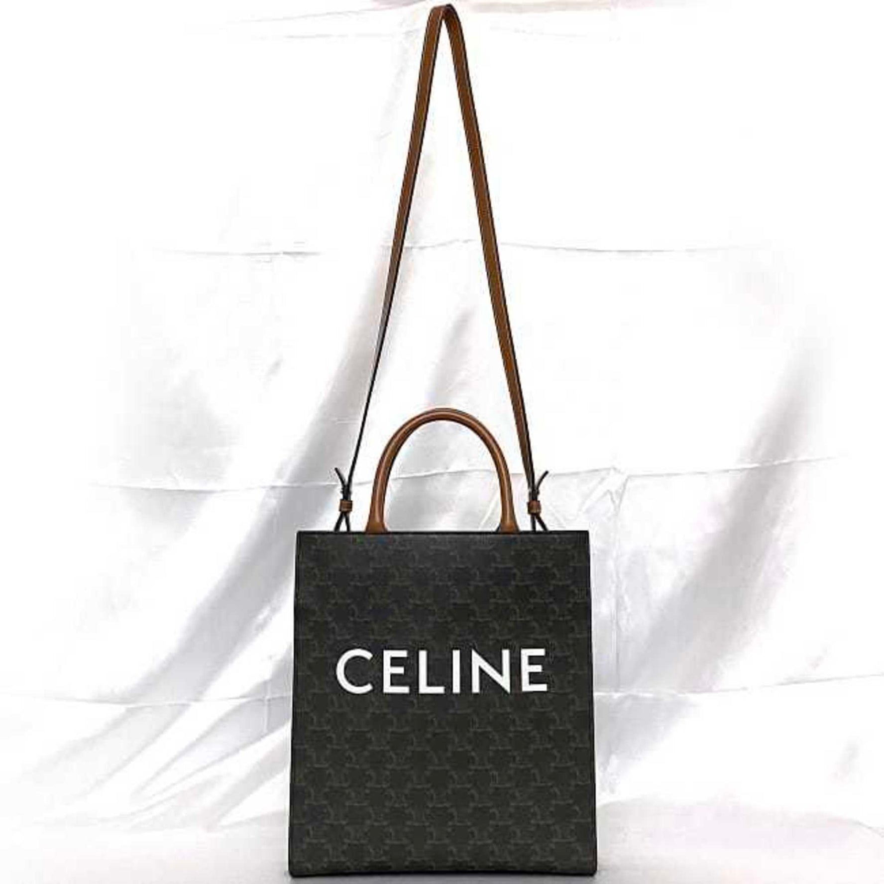 CELINE Bag Vertical Cover Large Triomphe Tote PVC Leather Shoulder Men and