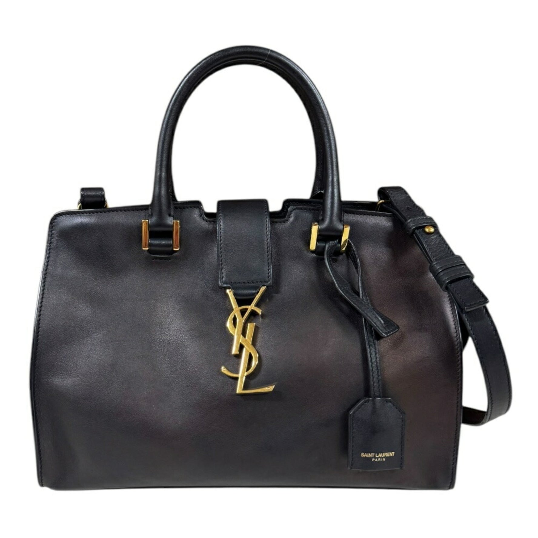 Saint Laurent Baby Cabas Shoulder Bag Leather