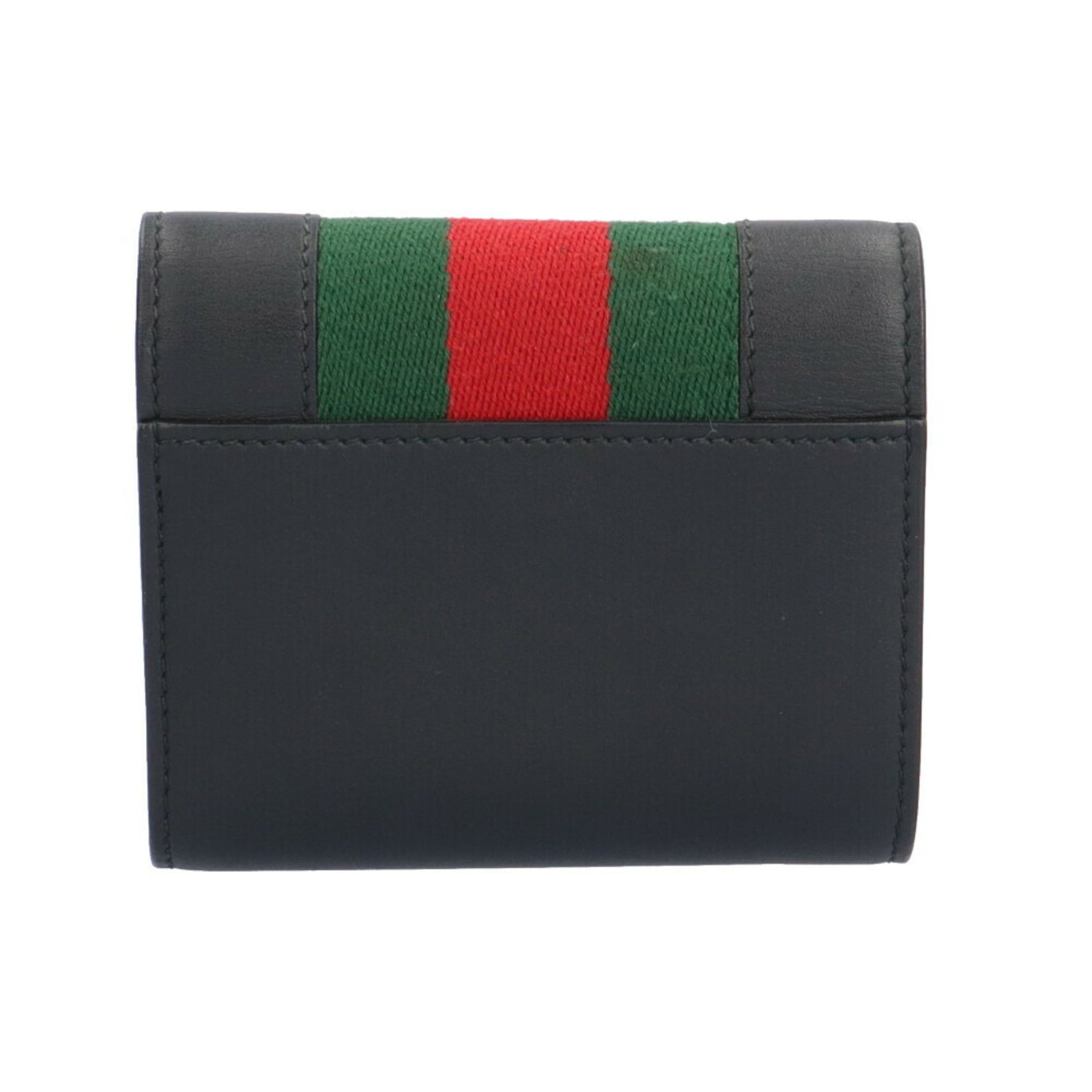 Gucci Sylvie Sherry Line Trifold Wallet Leather