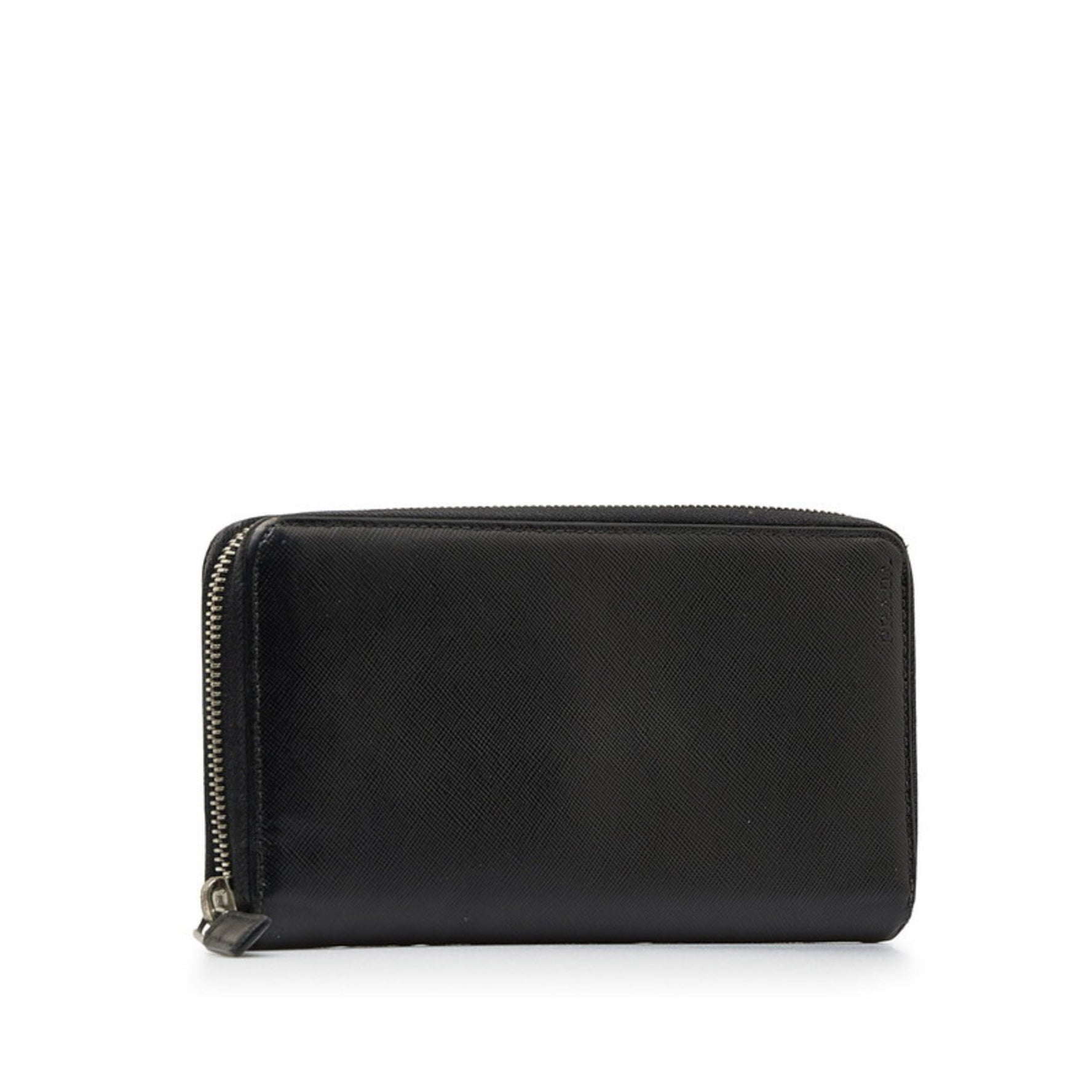 Prada Saffiano Round Long Wallet Leather