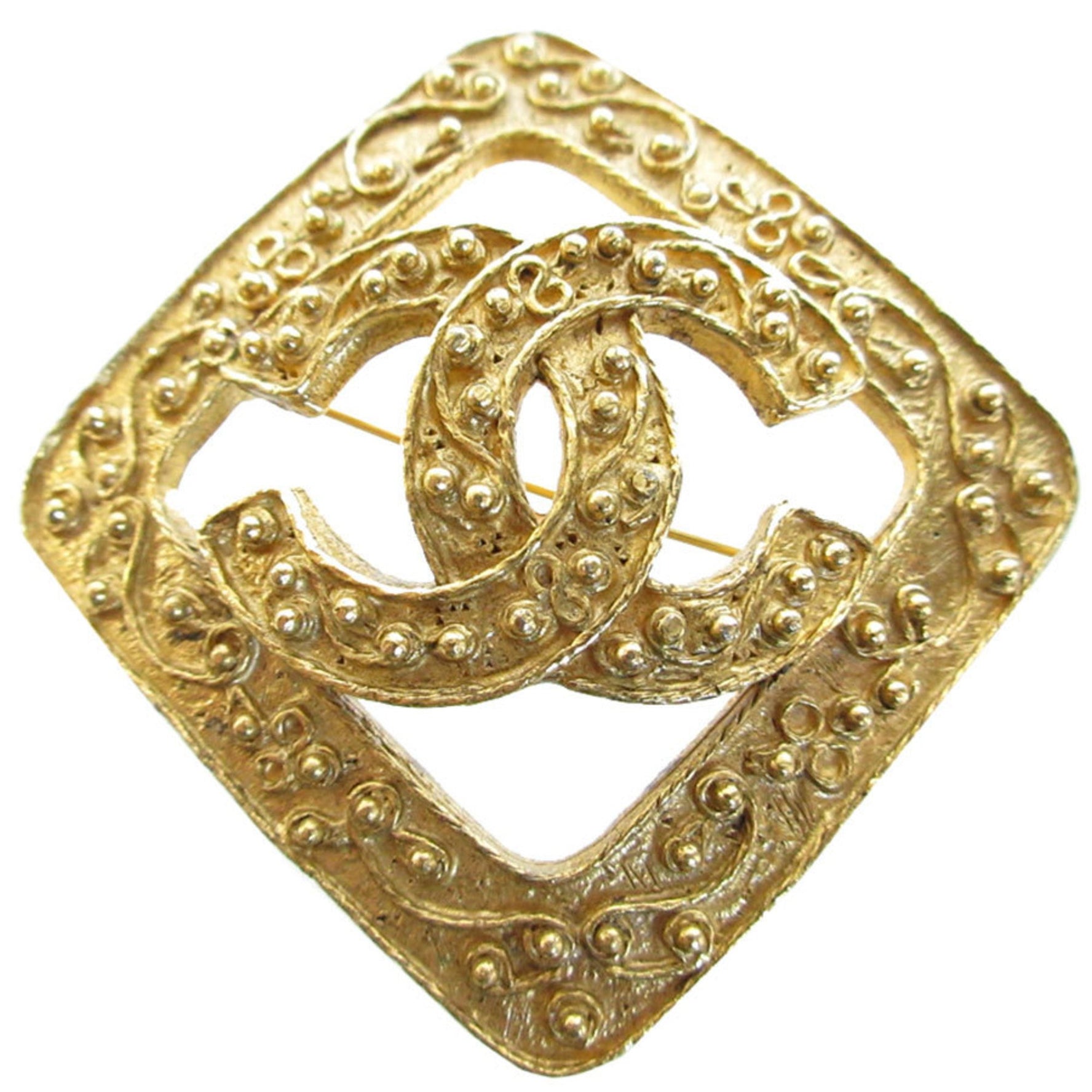 CHANEL Brooch Coco Mark Metal