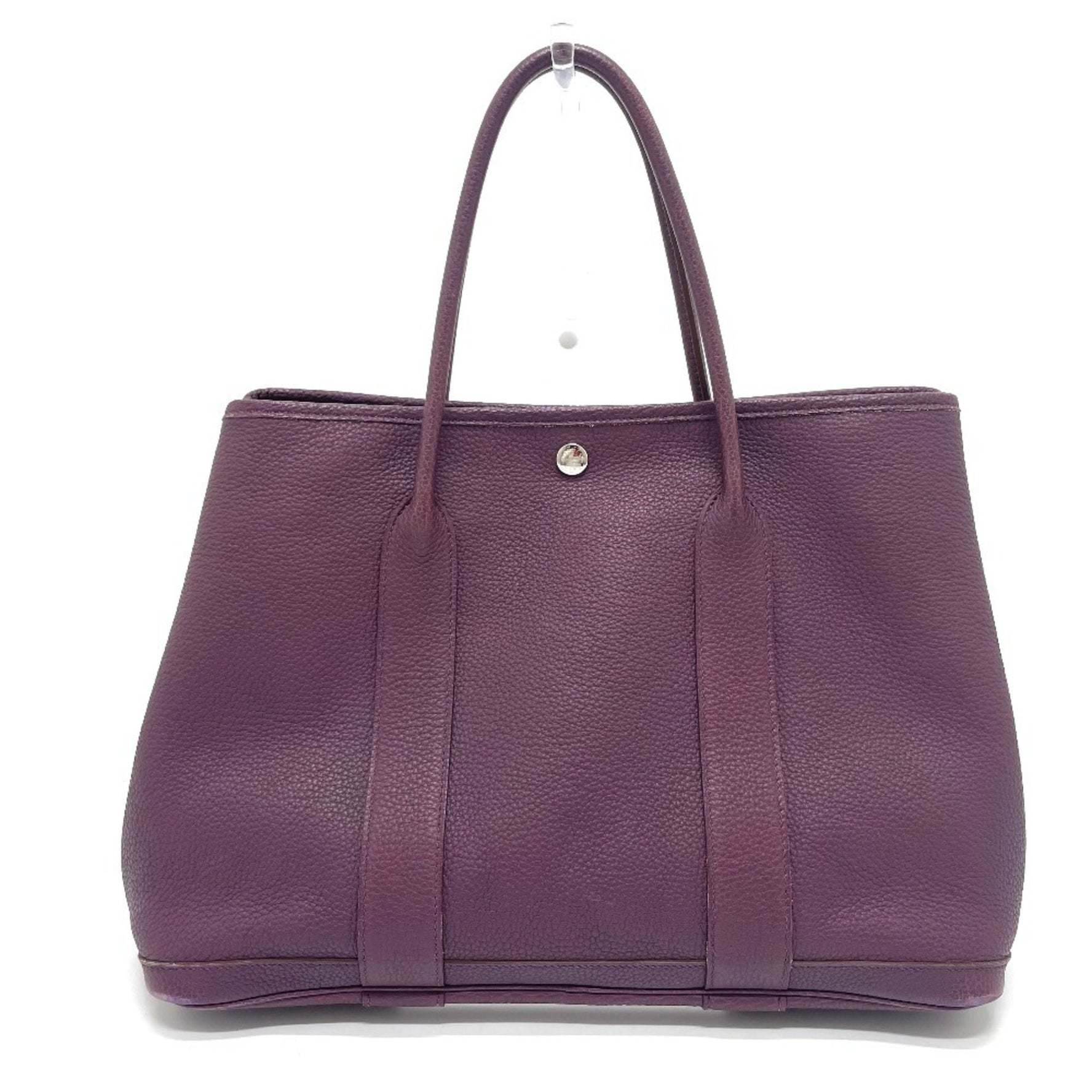 HERMES Garden Party PM Shoulder Tote Bag in Negonda, Cassis and