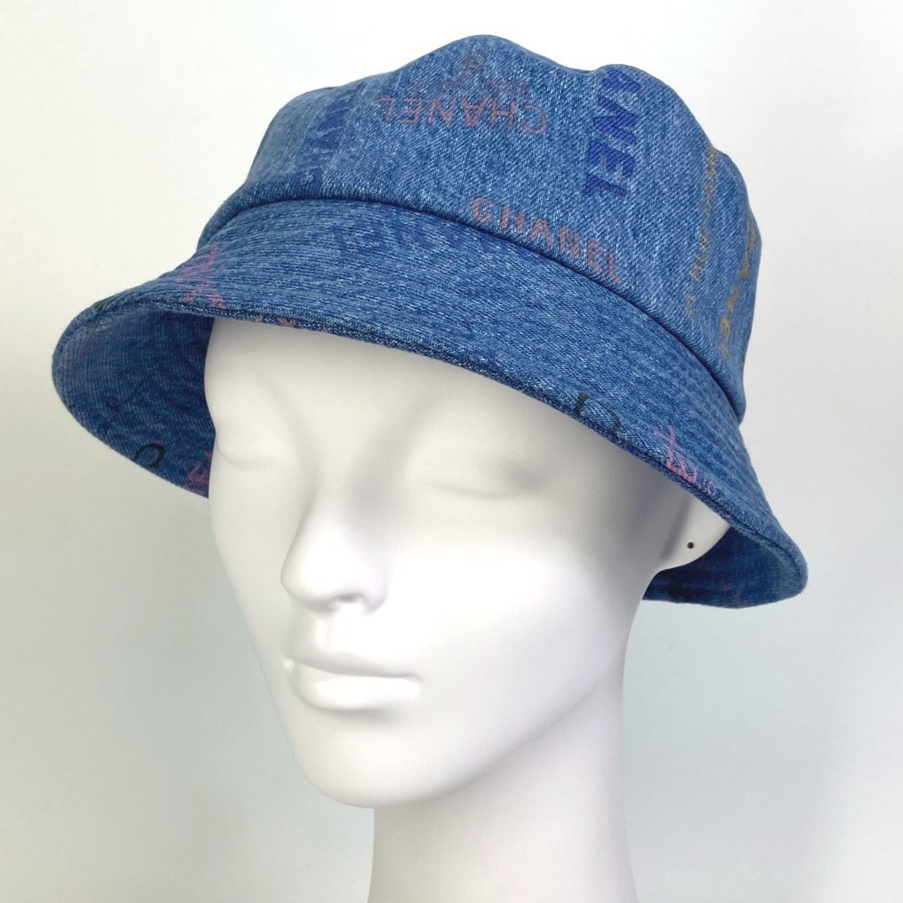 CHANEL Denim Crusher Hat Bucket