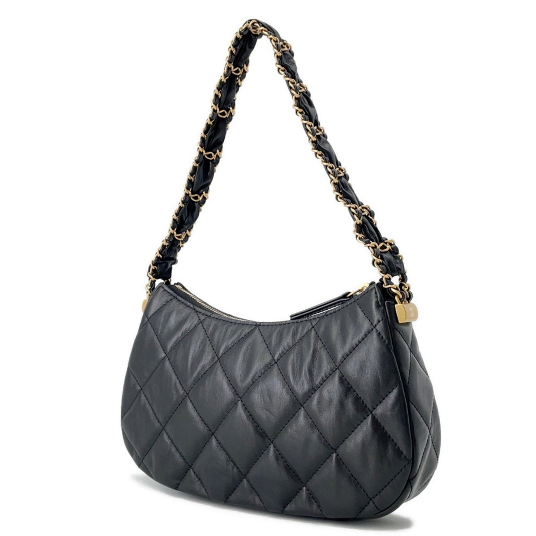 Chanel Handbag 19 Matelasse Coco Mark Lambskin