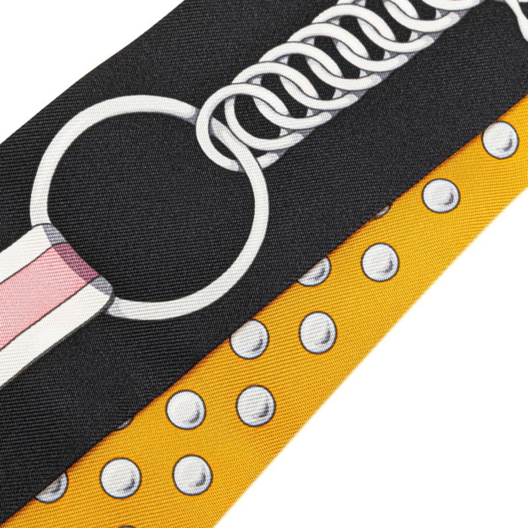 Hermes Twilly Grand Tralala Scarf Muffler Black Multicolor Silk