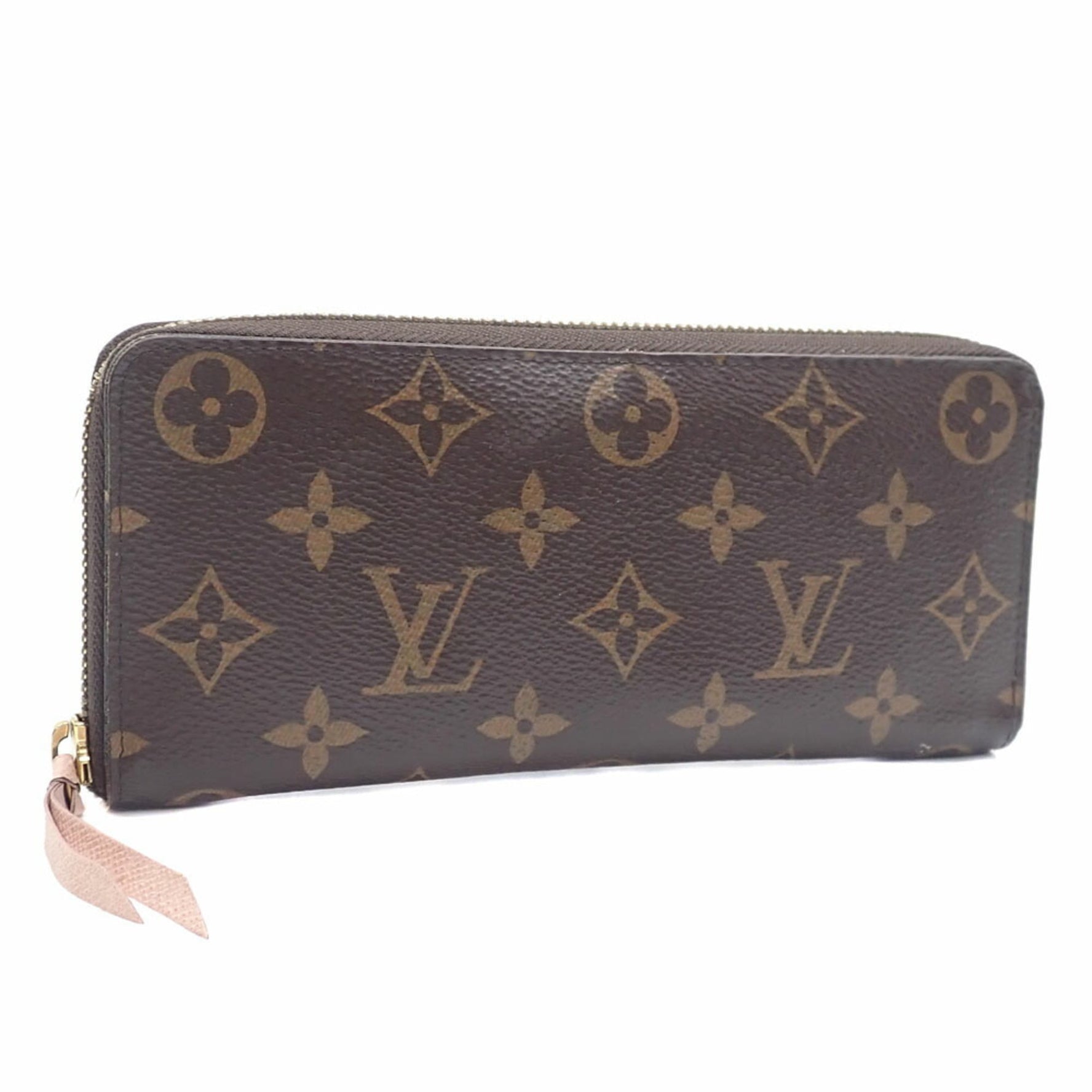 Louis Vuitton Monogram Clemence Round Long Wallet, Rose Ballerine