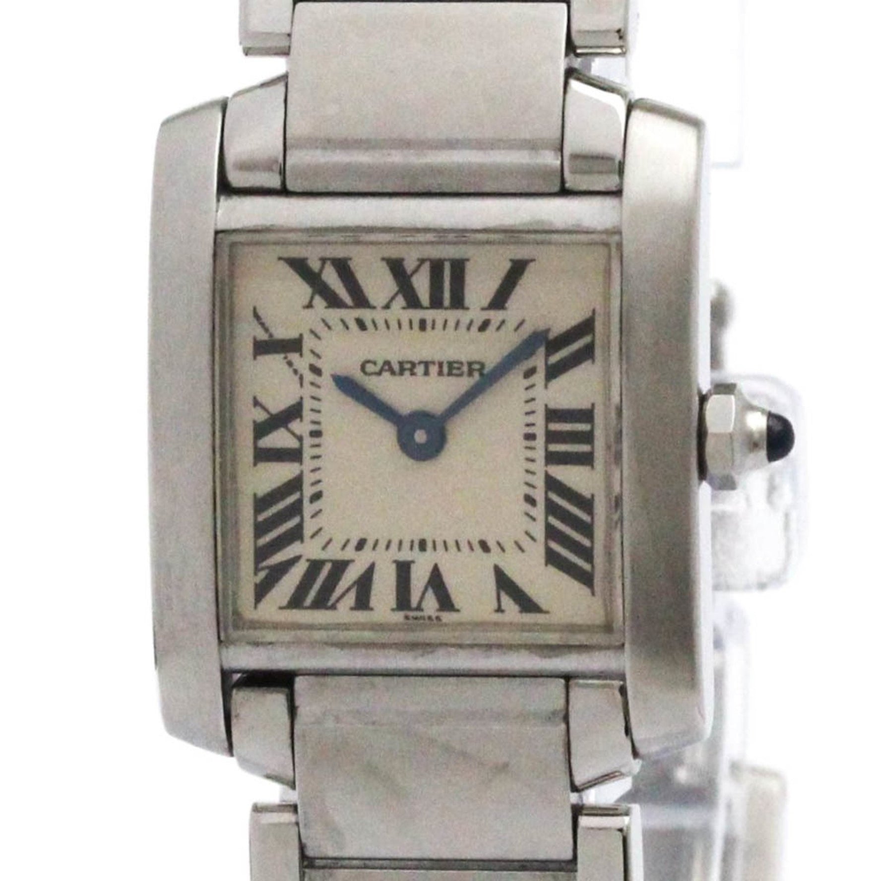 CARTIER Tank Francaise Steel Quartz Ladies Watch W51008Q3 Polished