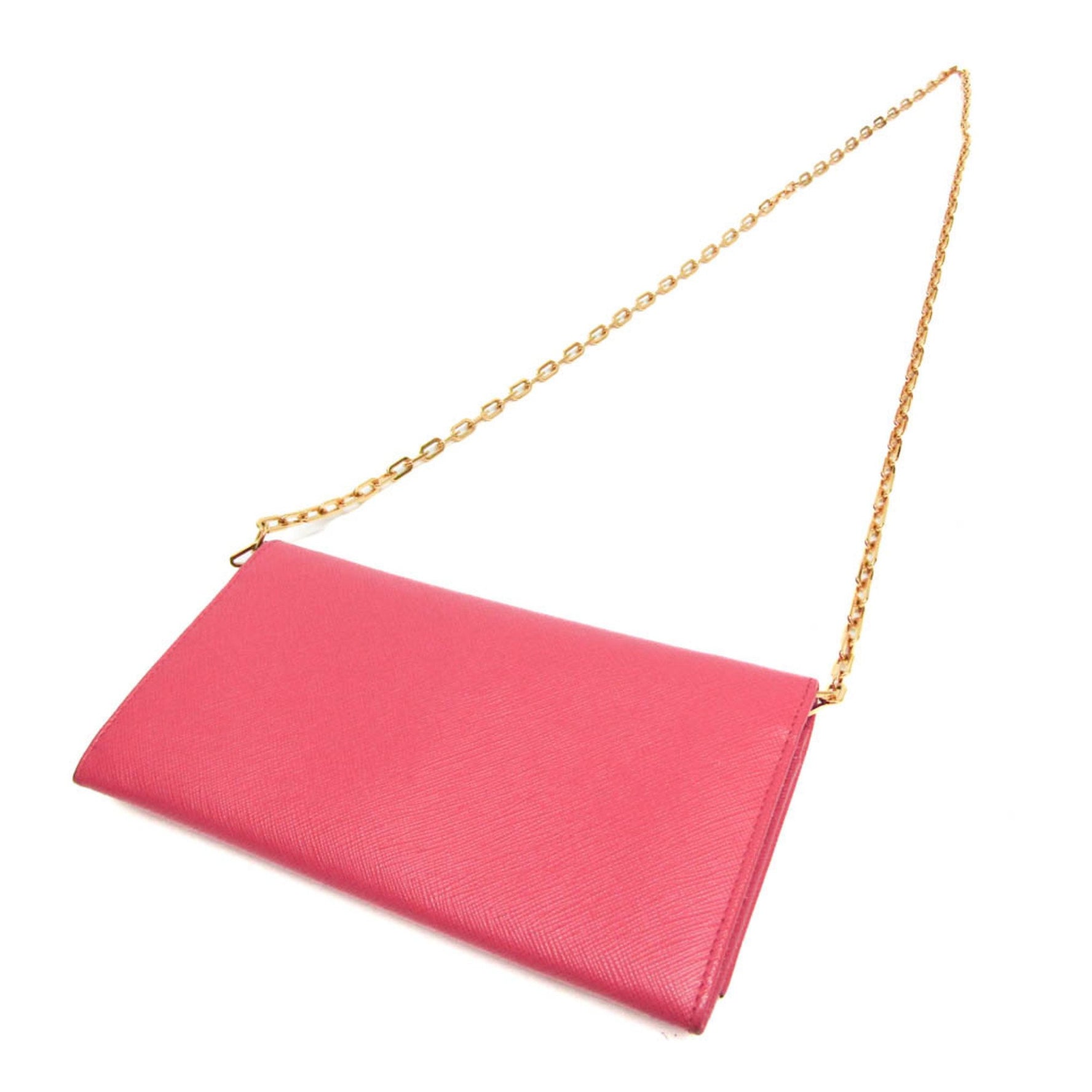 Prada Saffiano Metal Chain/Shoulder Wallet