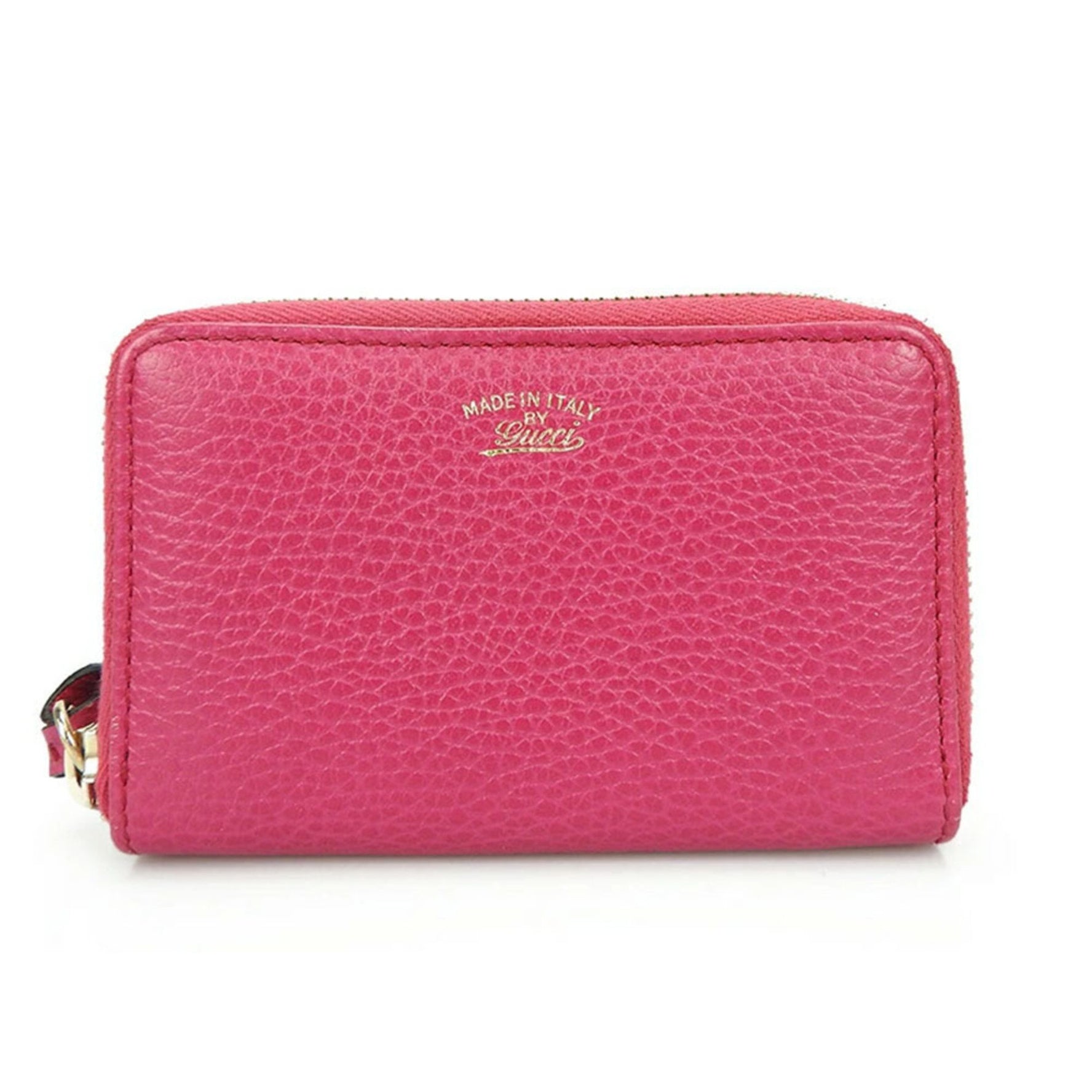 GUCCI Round Coin Case Swing Zippy ZIPP Leather Accessories Coincase