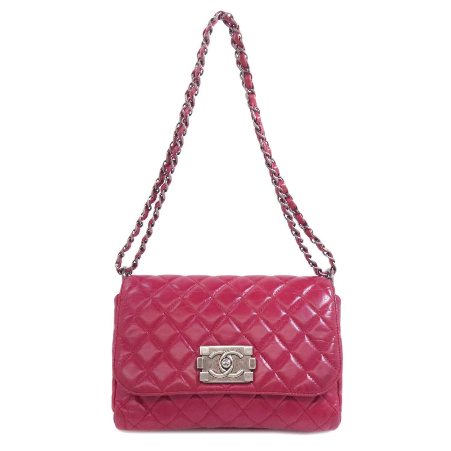 Chanel Chain Shoulder Boy Bag Calfskin