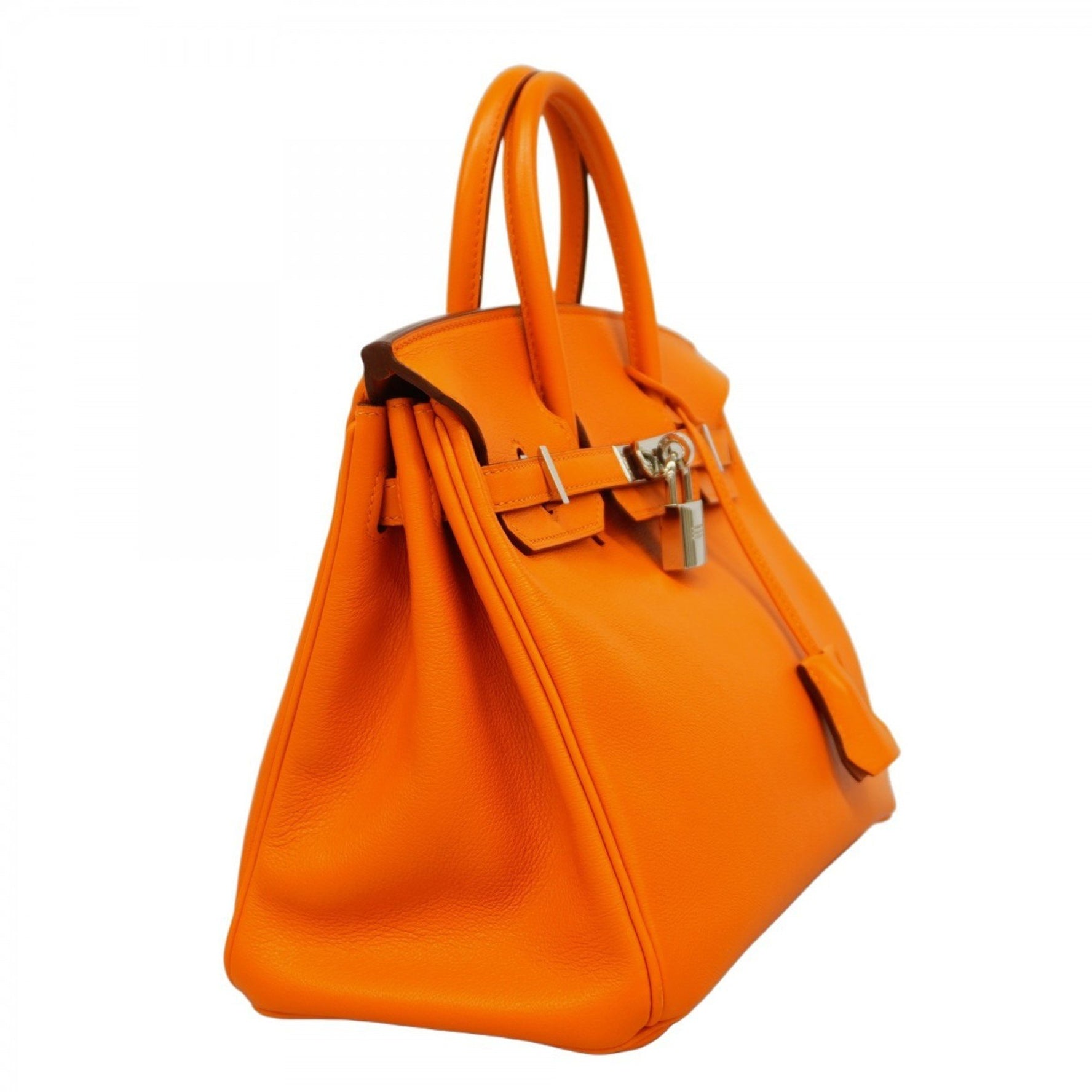 Hermes Hermès Birkin 25 handbag in Veau Gulliver, orange, with M stamp, for women