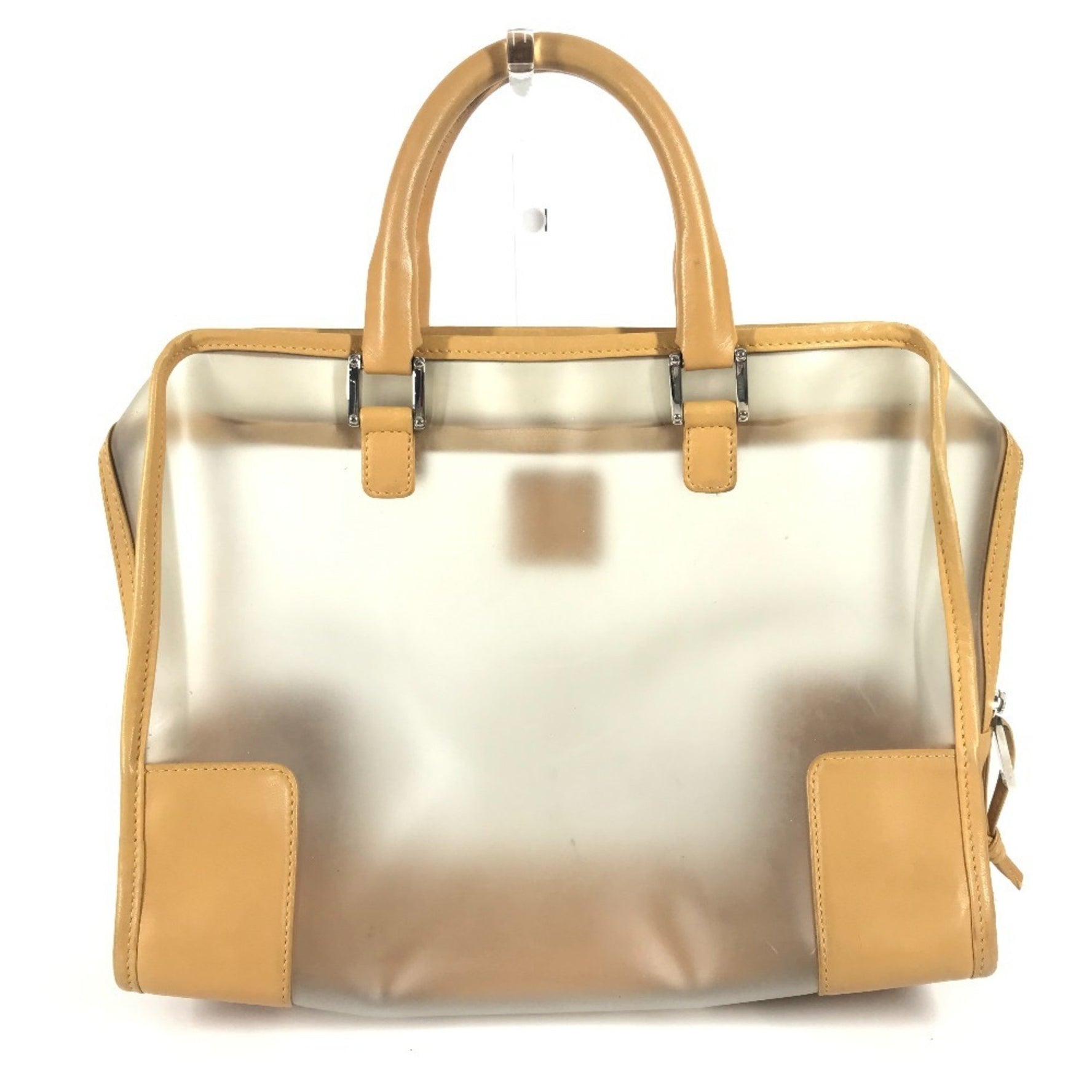 LOEWE Anniversary Limited Edition Mini Boston Bag Amazona Logo Handbag Vinyl Leather