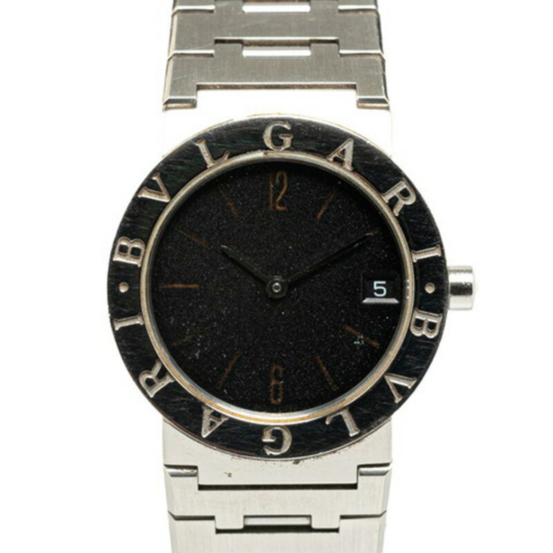 BVLGARI Watch Quartz Black Dial Stainless Steel