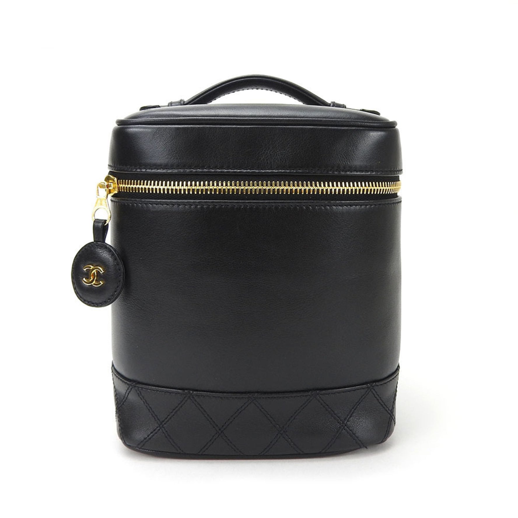 CHANEL Vanity Bag No. 4 Bicolore Leather Cosmetic Pouch Accessories vanity bag pouch