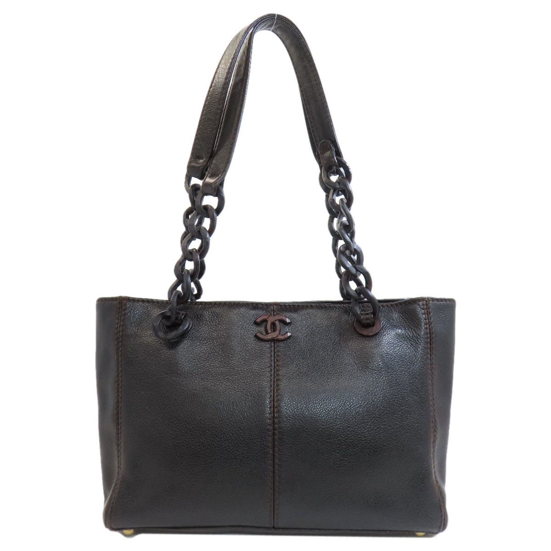 CHANEL Coco Mark Tote Bag Calfskin Women's