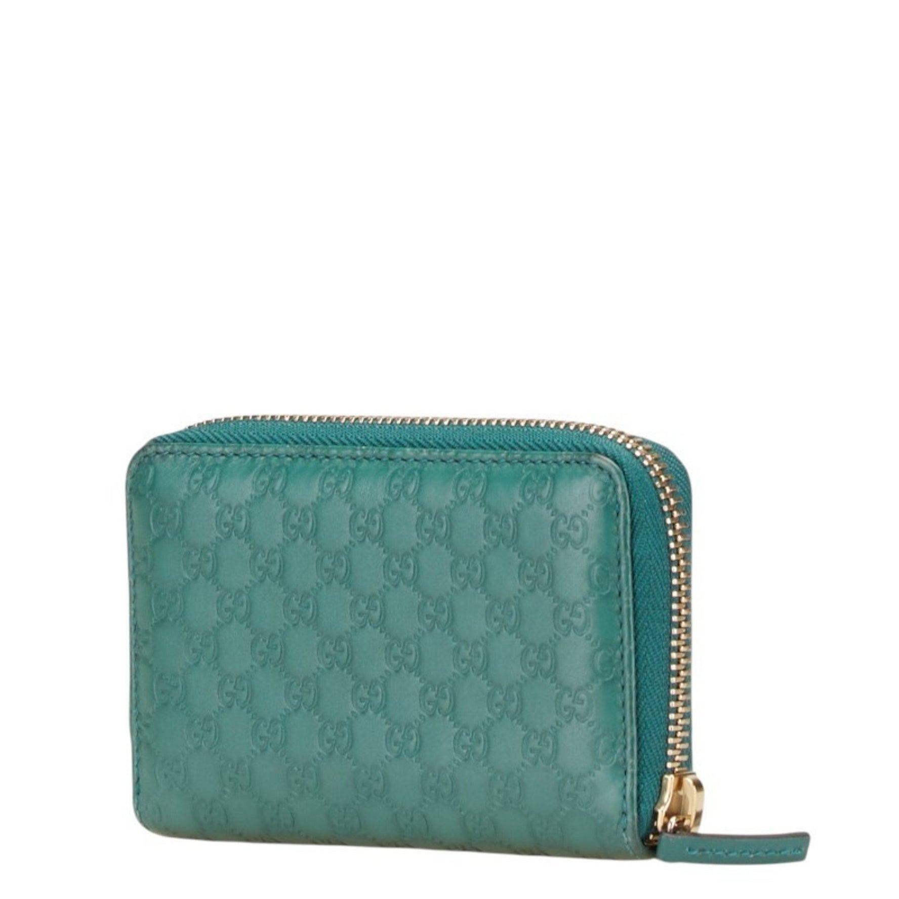Gucci Micro Guccissima Zip-Around Wallet/Coin Purse Leather