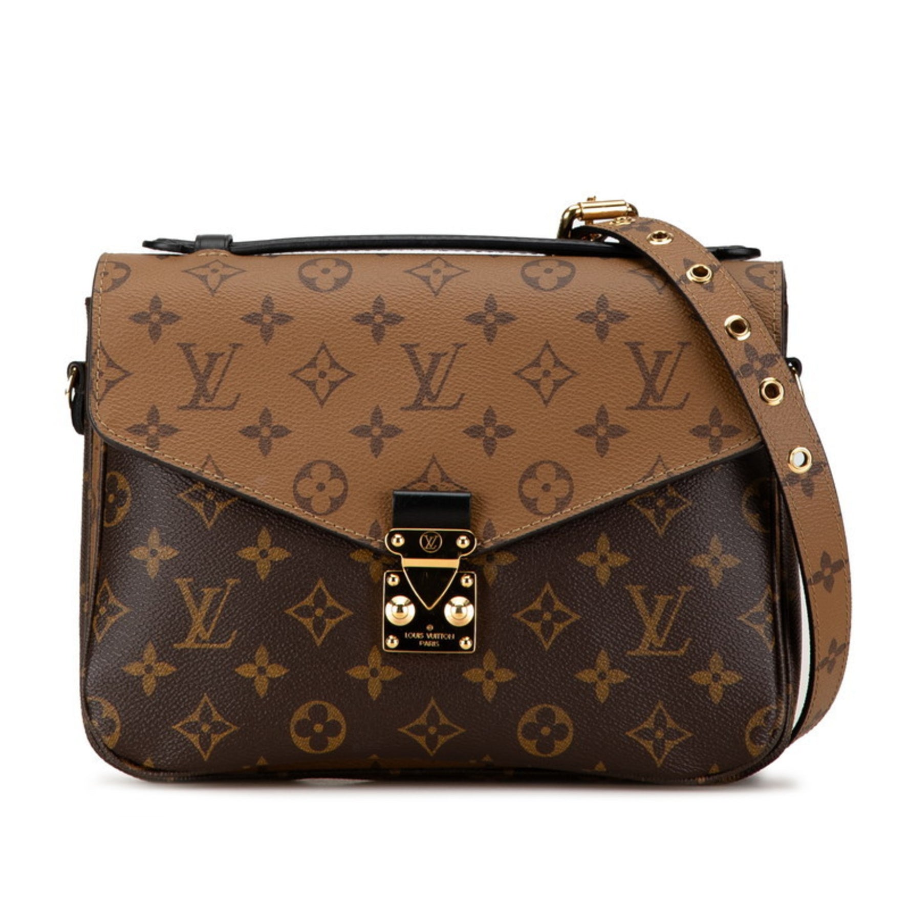 Louis Vuitton Monogram Reverse Pochette Metis MM Handbag Shoulder Bag PVC Leather LOUIS VUITTON