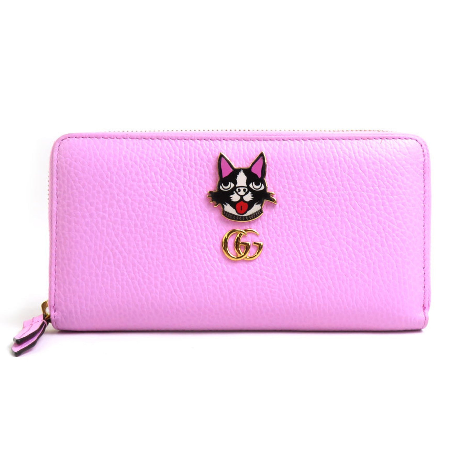 GUCCI GG Marmont Bosco Zip Around Leather Long Wallet