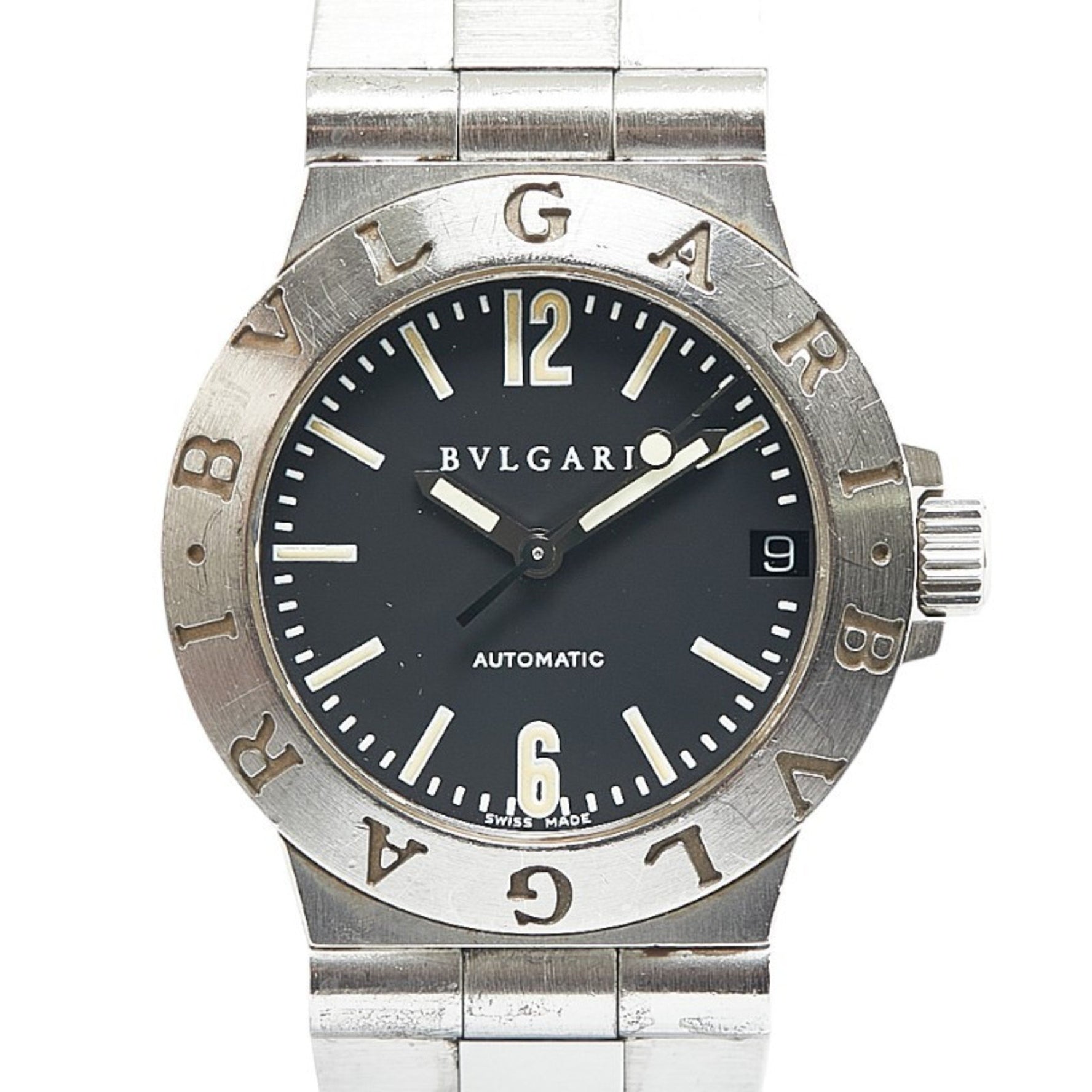 BVLGARI Diagono Sports Watch Automatic Black Dial Stainless Steel