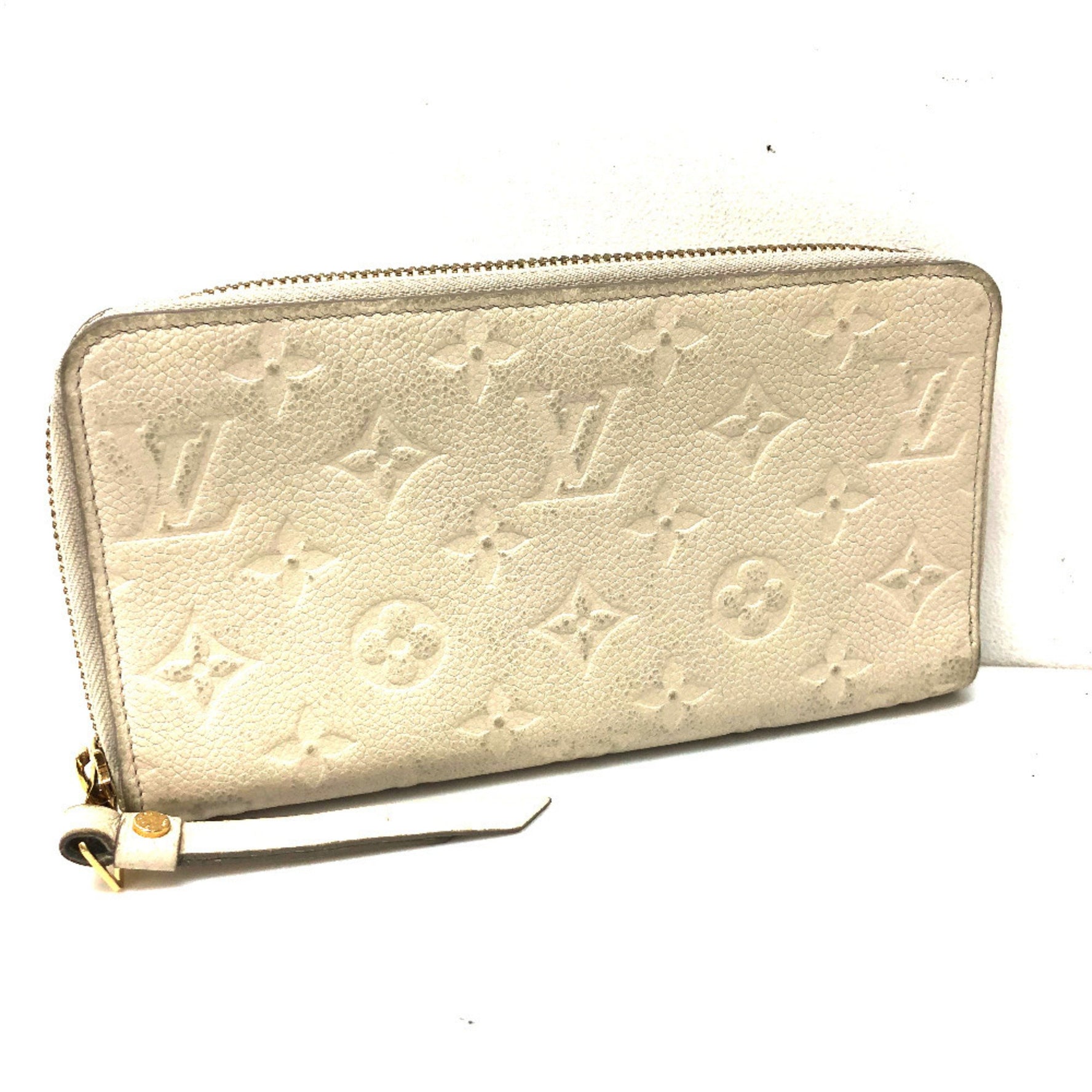 Louis Vuitton Round Portefeuille Secrete Long Monogram Empreinte Wallet Leather Neige