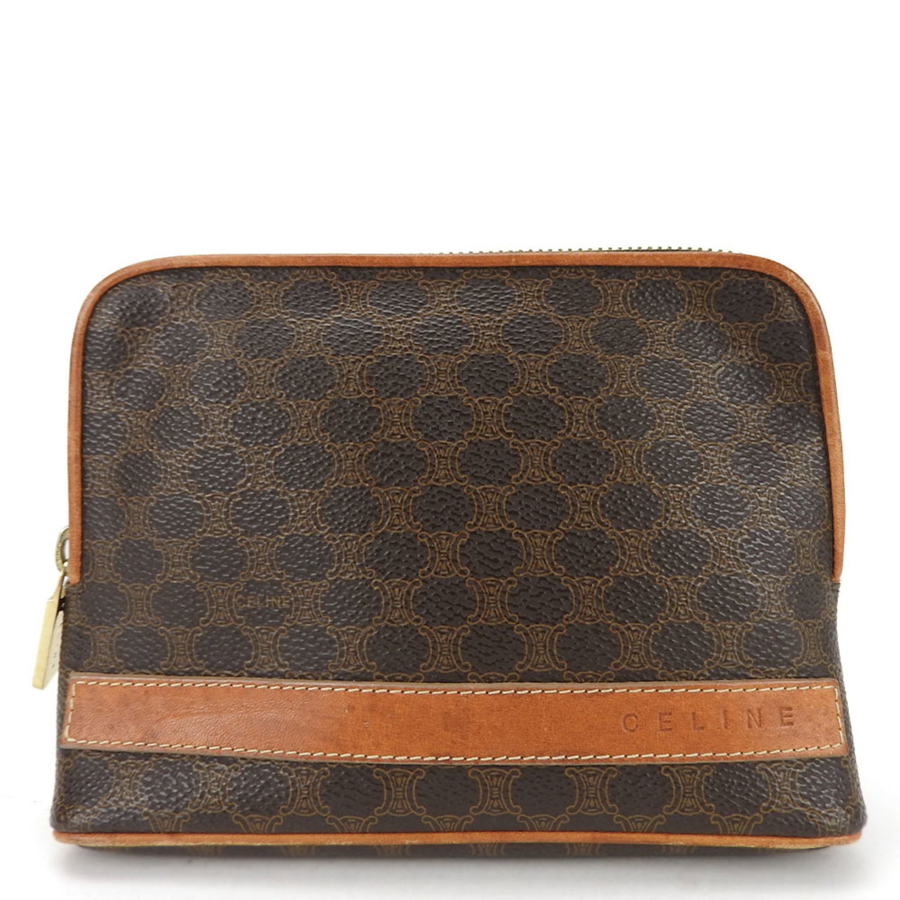Celine pouch, macadam leather, accessories