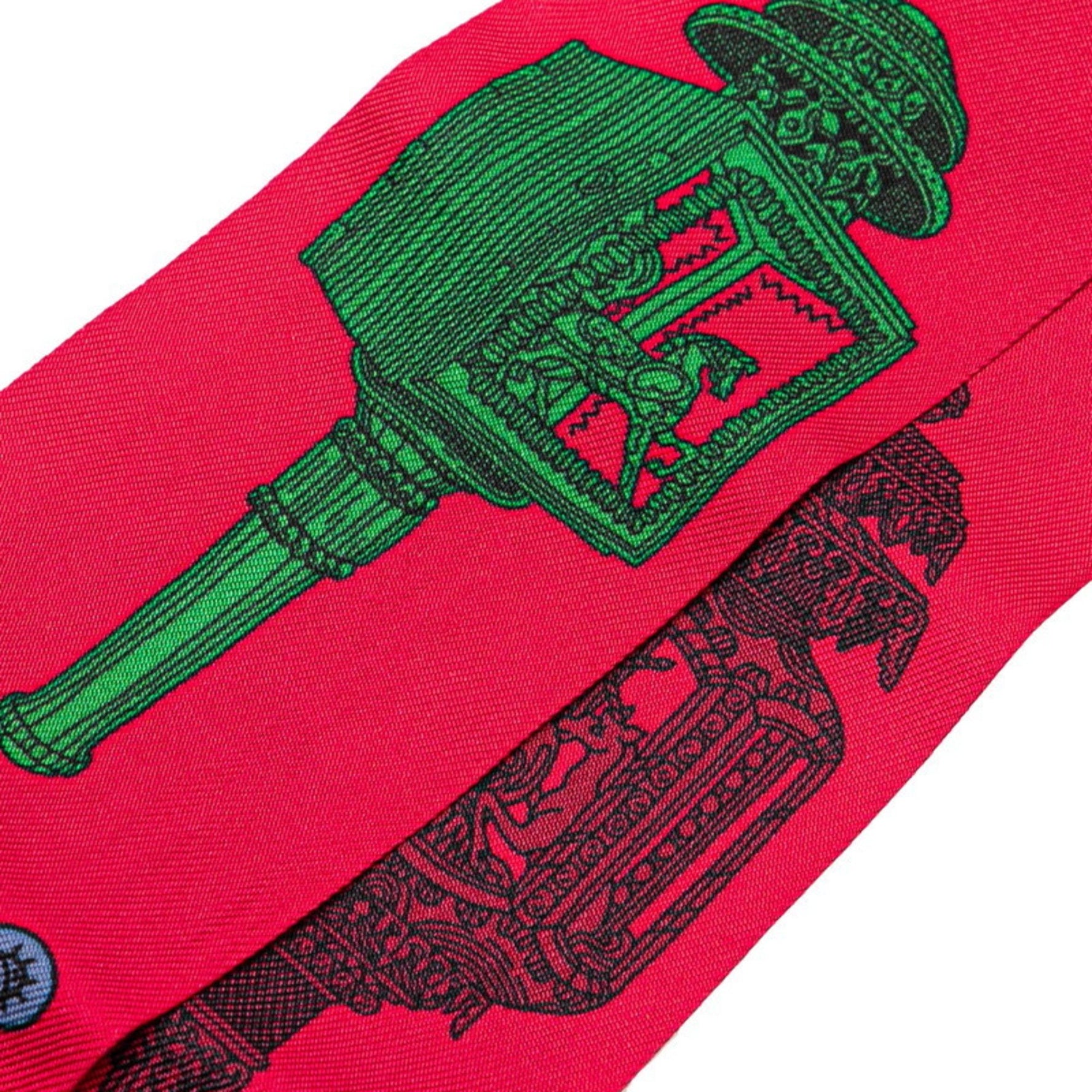 Hermes Twilly Merveilleuses Lanternes Scarf Muffler Red Multicolor Silk