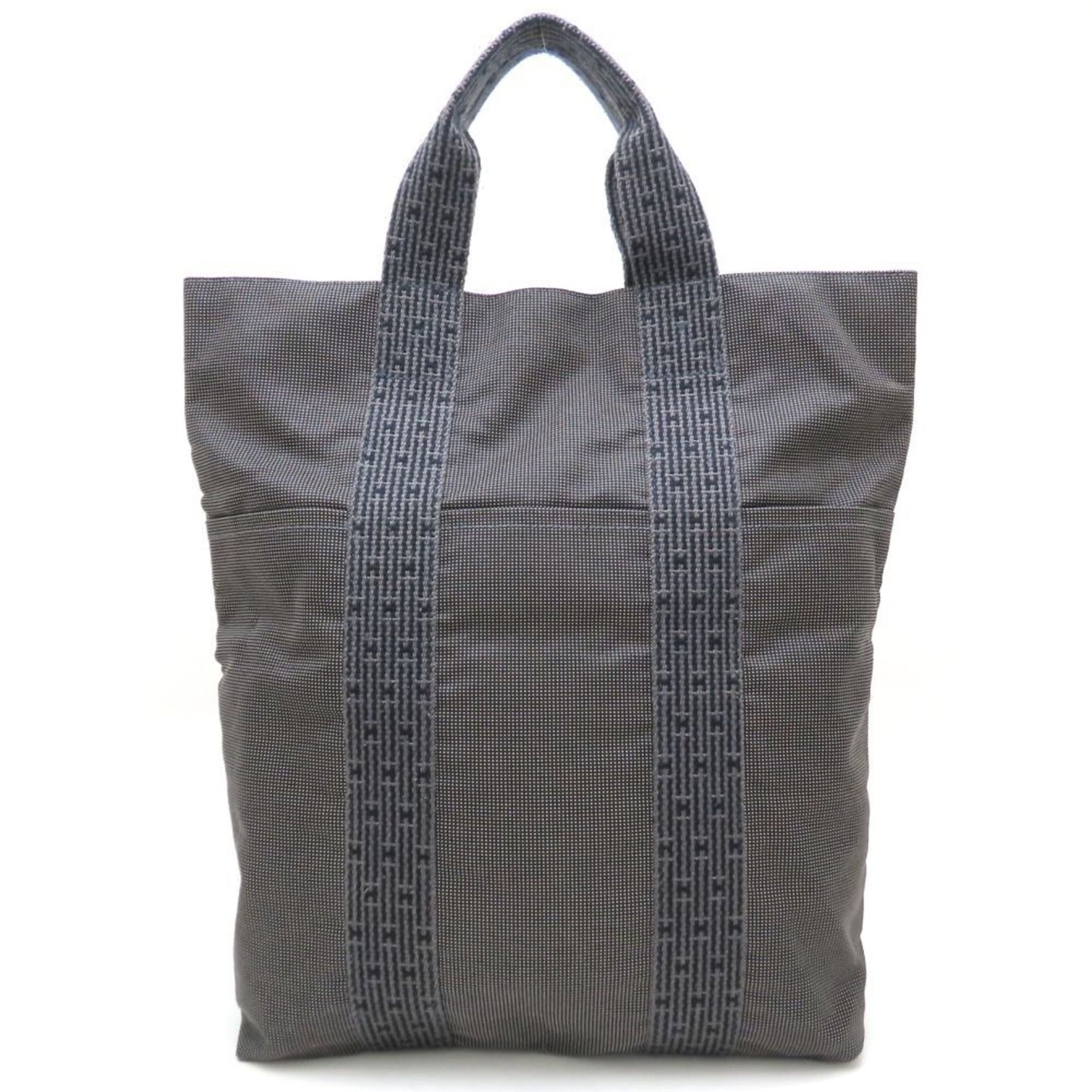 HERMES Cabas bag in nylon canvas grey